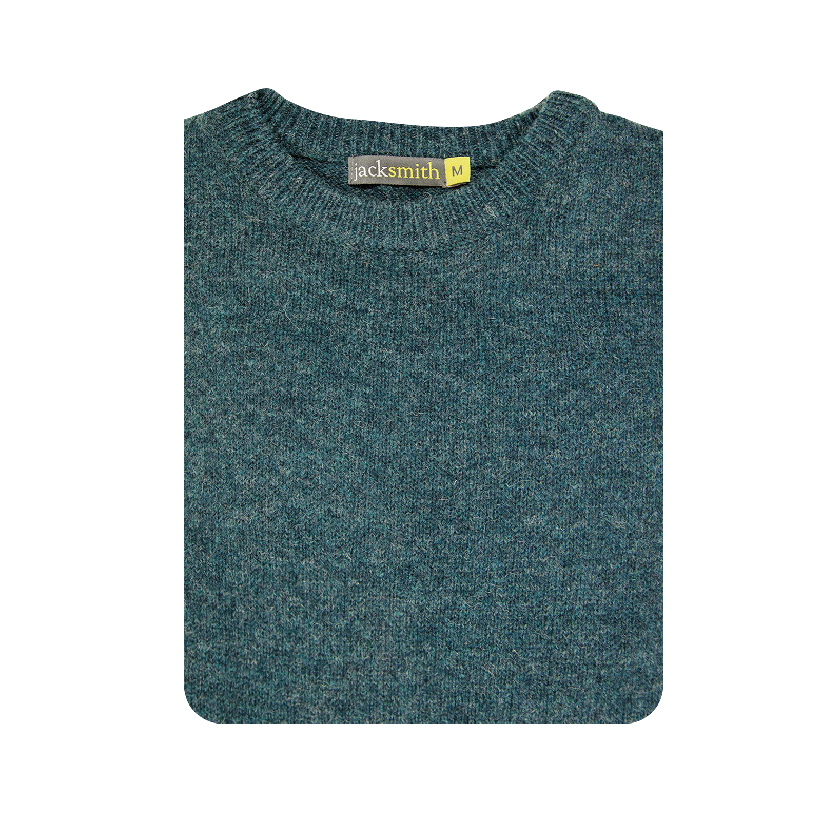 100% SHETLAND RAGG WOOL CREW Round Neck Knit JUMPER Pullover Mens Sweater Knitted - Sherwood — image 5