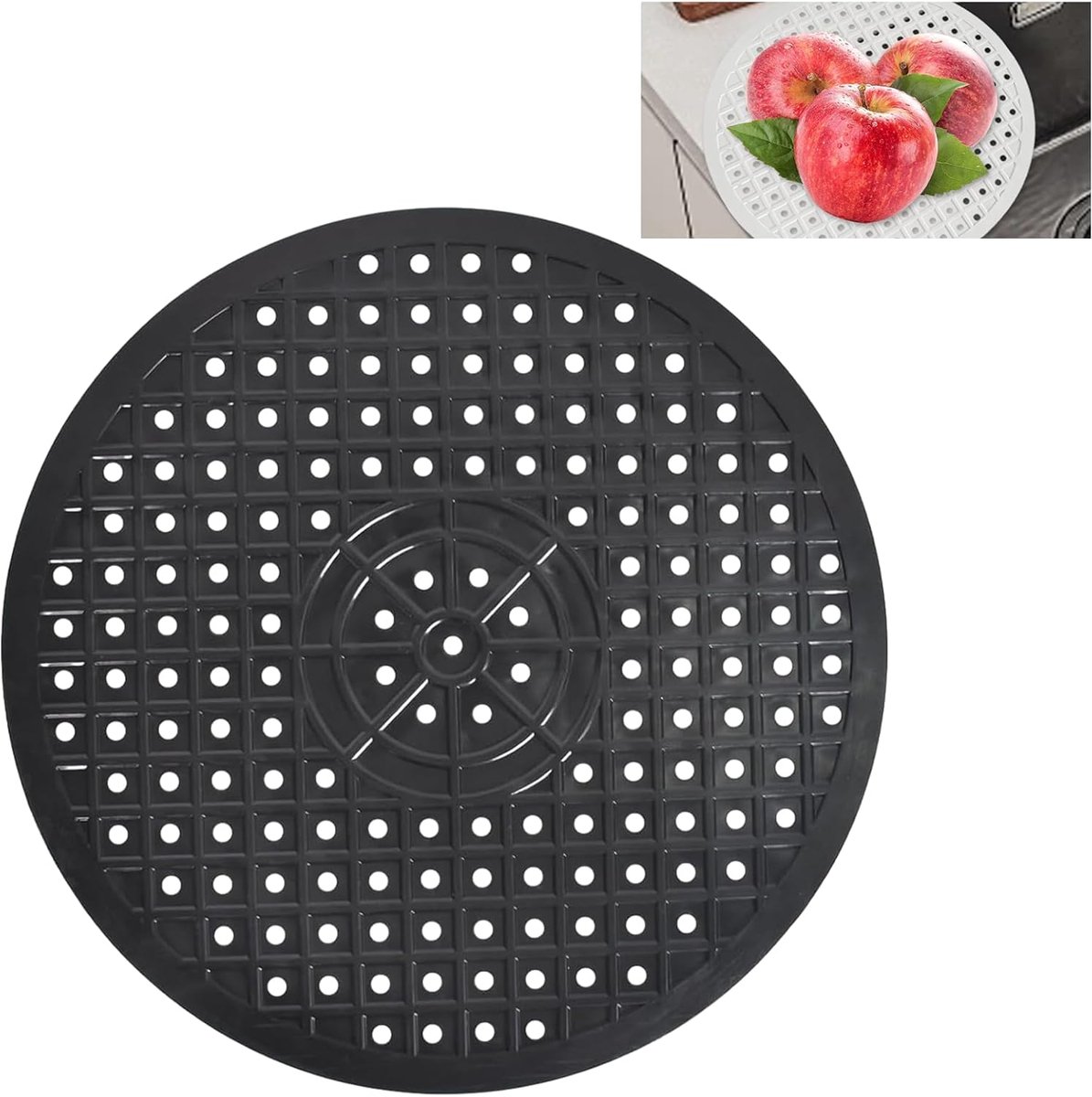 1 Piece Silicone Sink Mat - Washbasin Mat - Sink Mats - Rubber Countertop Mat for Sink - Cuttable - Foldable - Non-slip - Round sink mat - Protective