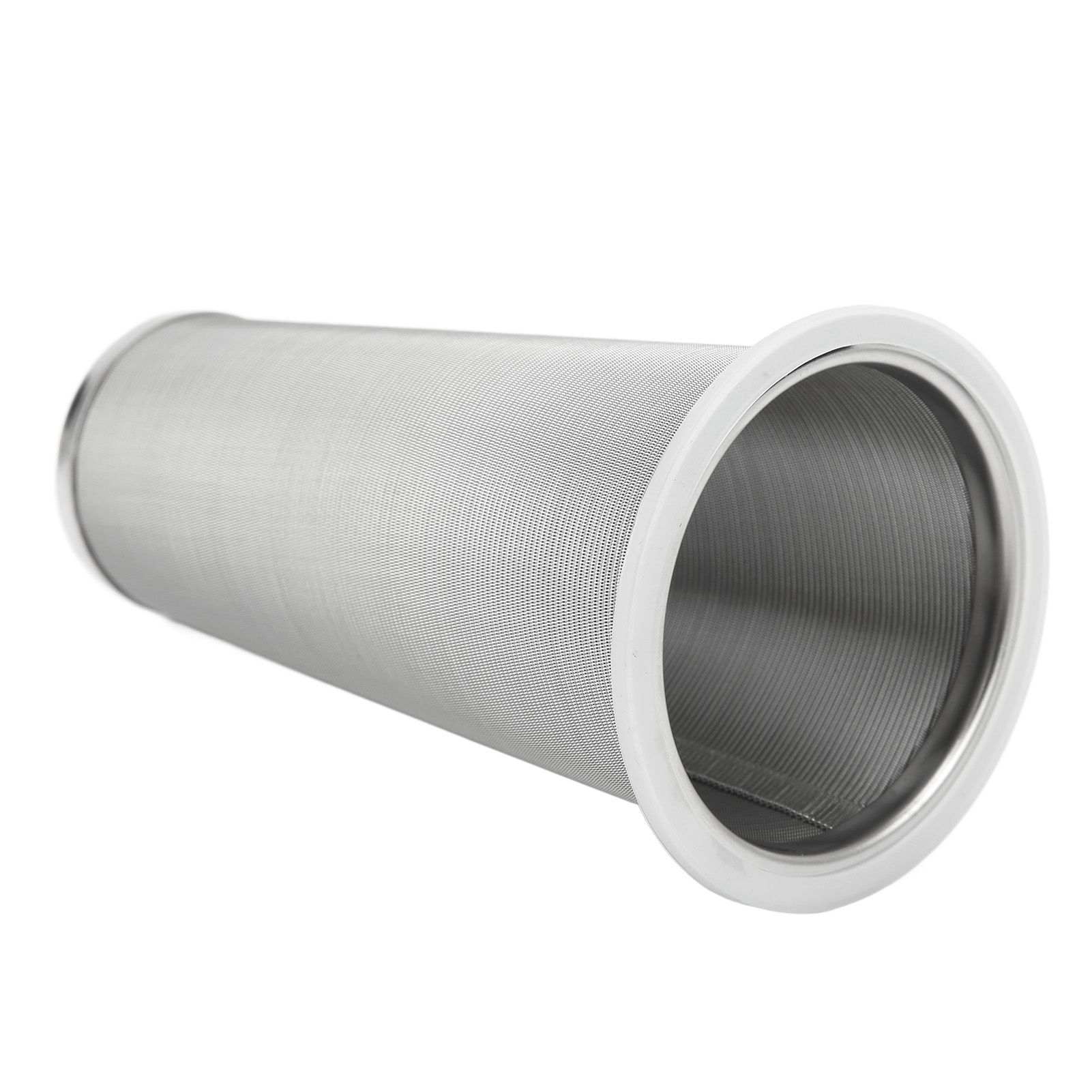 304 Stainless Steel Cold Brew Coffee Filter Cone Mesh with White Rubber Circle Coffee Brew Infuser for Fruit Drink 8x15cm/3.1x5.9in โ image 2
