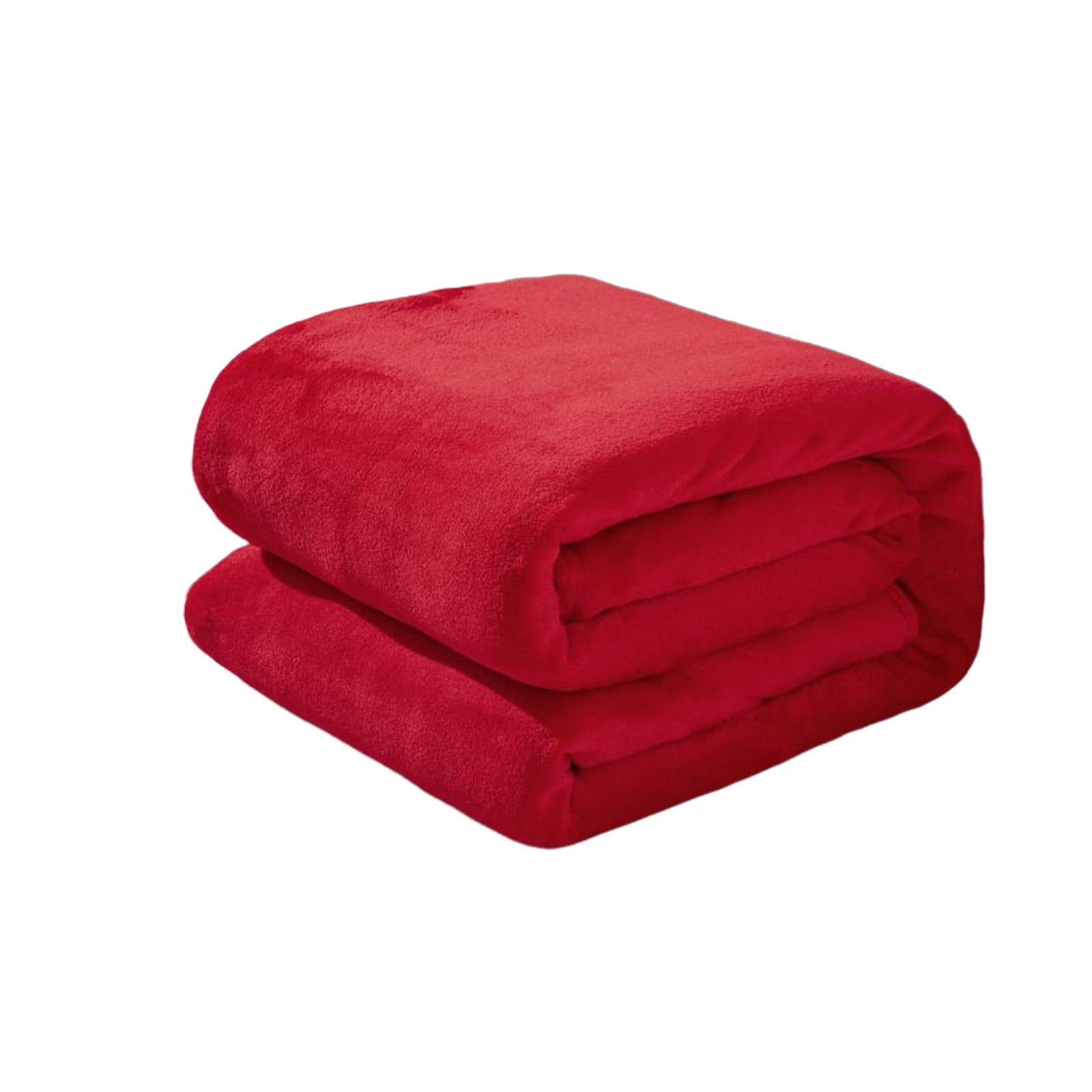 Fleece Throw Blanket, Soft Plush Flannel Microfiber Couch and Bed Blanket for Sofa, Home and Winter Comfort, Red, 70x100cm