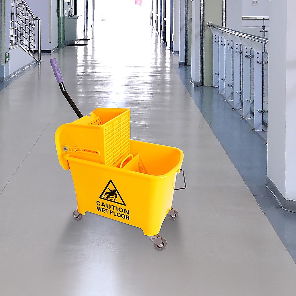 20L Deluxe Mop Wringer Bucket Side Press Janitor Commercial Cleaning โ image 5