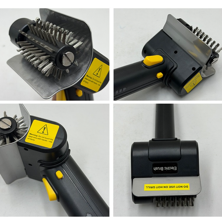 Rechargeable Electric Grill Brush, Stainless Steel Wire Roller BBQ Cleaner Tool Kit,Dual Brush: (Wire Brush + Scouring Pad Brush ) โ image 6