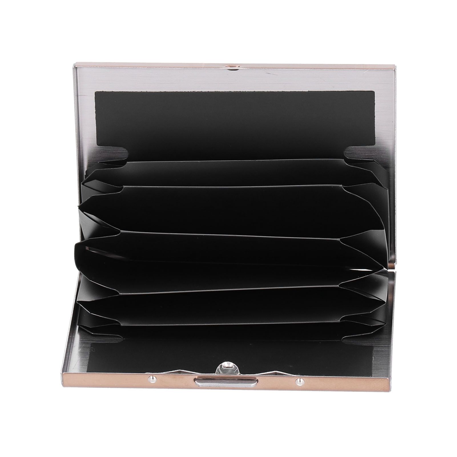Credit Card Holder Protector Stainless Steel Credit Card Wallet Business Card Case for Men and WomenRose Gold โ image 4