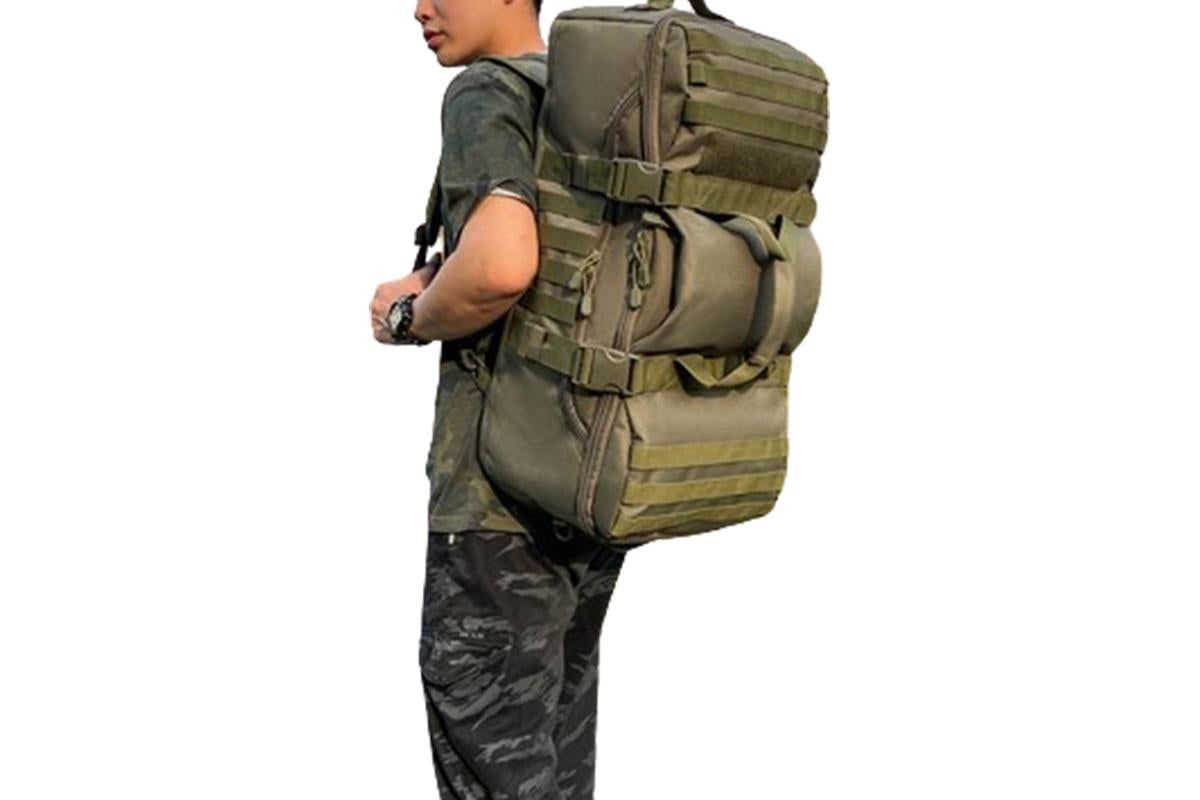 3-in-1 Duffle Bag Messenger Pack Military Tactical Backpack -Green โ image 2