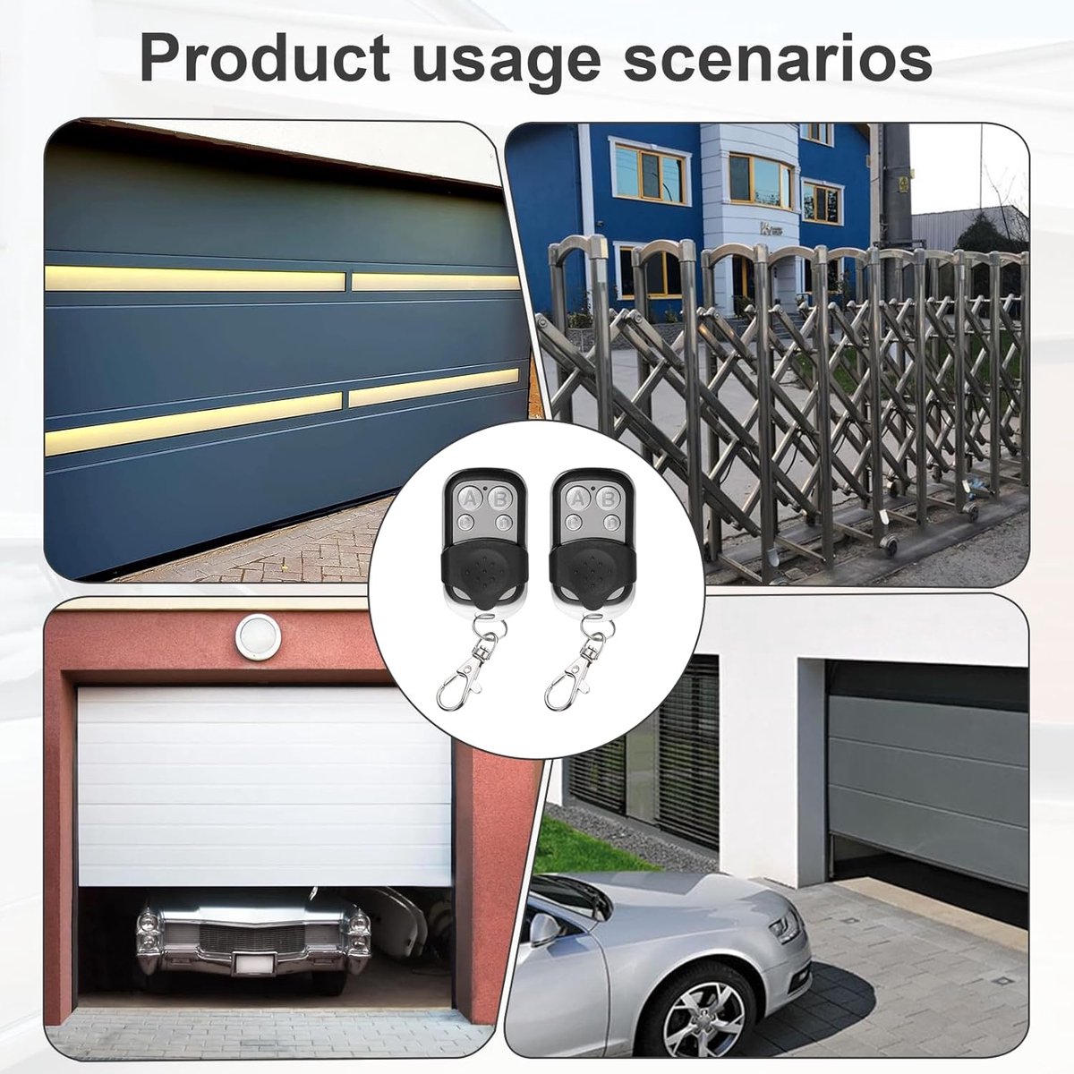pieces - 433 MHz - Remote control - Garage door openers - Remote control for car garage door - universal garage door remote control - automatic garage door — image 4