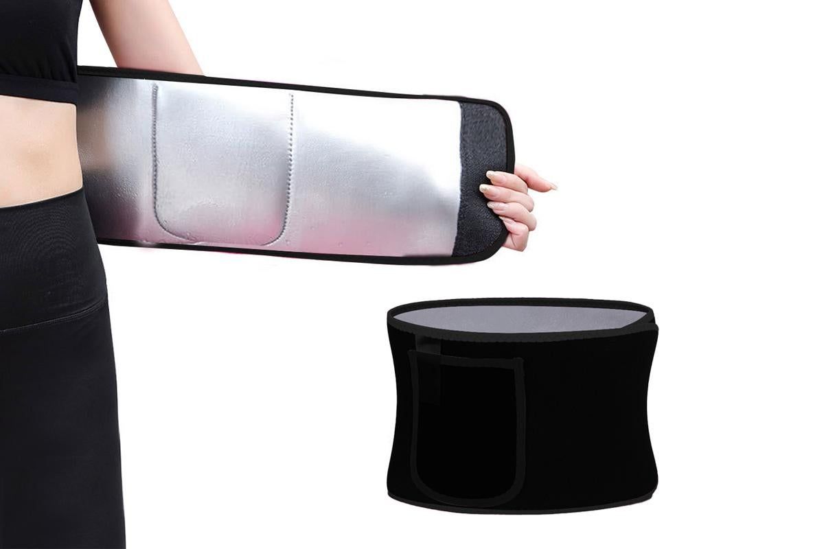Women Waist Trainer Sweat Band Sport Waist Shaper Belt -Black