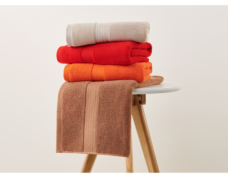 Grey Premium Thick Cotton Bath Towel for Adults - Soft and Absorbent Bathroom Towel โ image 5