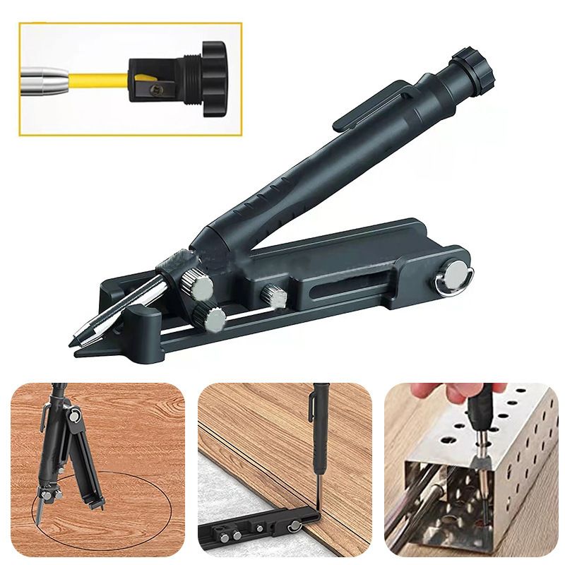 Versatile Scribing Tool, Scribing Tool with Deep Hole Carpenter Tracer Pencil for Woodworking Scribing Tool Wood Scribing Tool