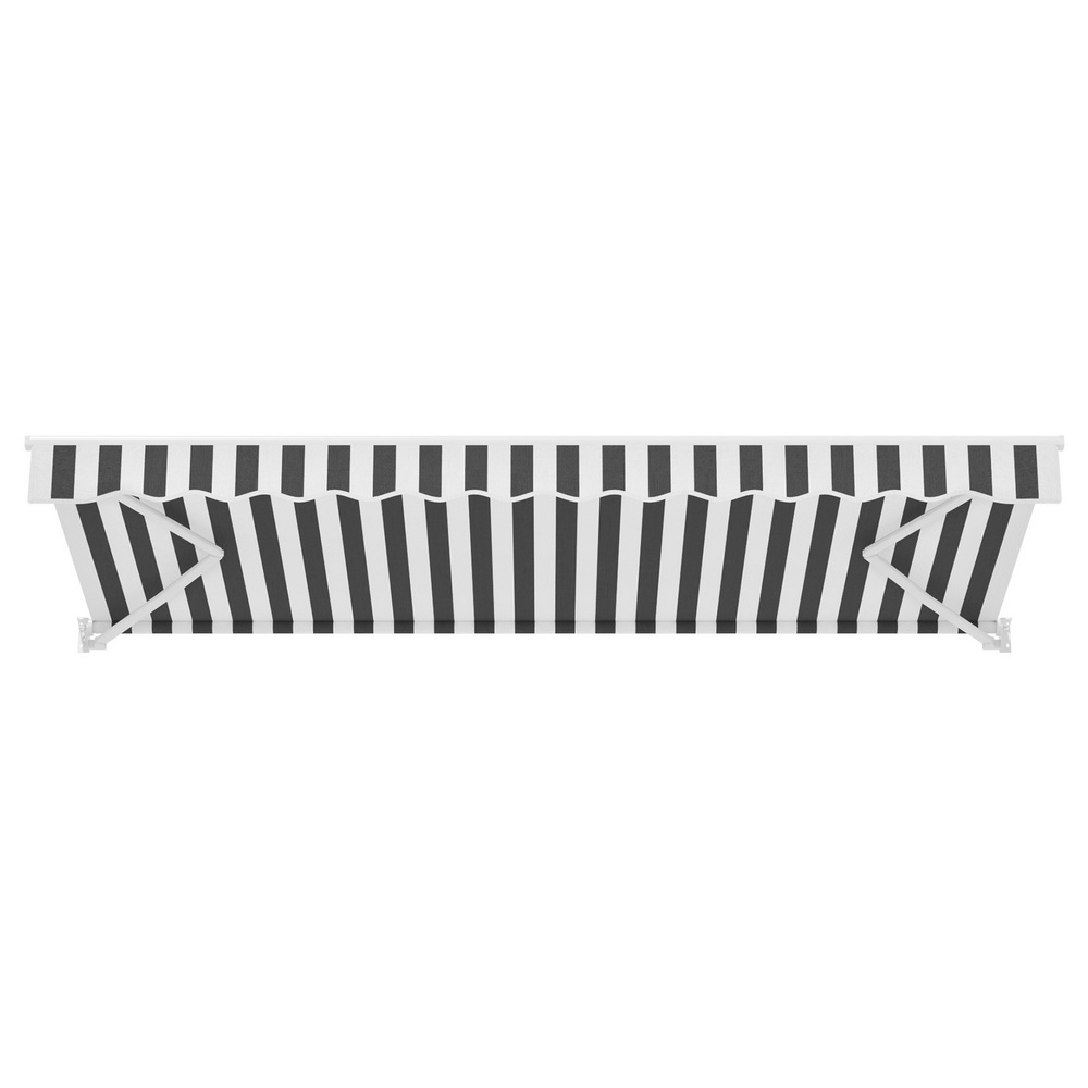 Instahut Retractable Folding Arm Awning Manual Sunshade 5Mx3M Grey White โ image 3
