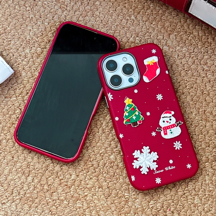 Compatible with Apple iPhone 16 Pro Max Case 3D Christmas Frosted PC Hybrid TPU Cover — image 3