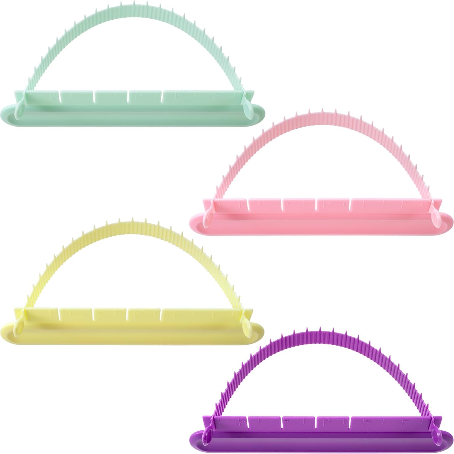 4 Pack Cake Arch Guide Tool, Adjustable Arch Ruler Swag Template for Cake, Plastic Baking Decorating Gadgets Beginner Supplies for Controlling Size Position
