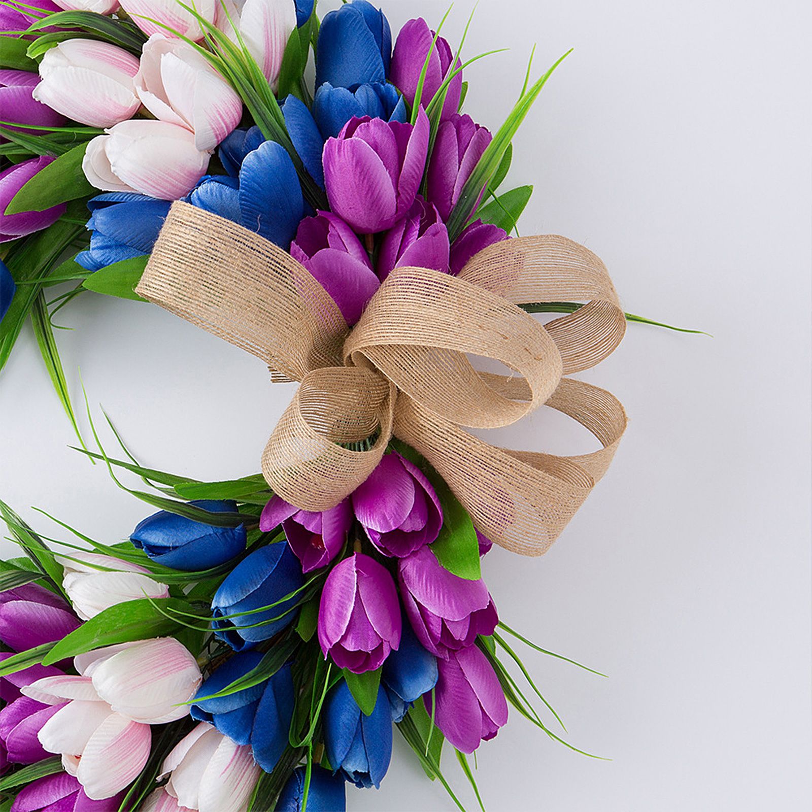 Wreath Artificial Hanging Wreath for Front Door Wall Tree Party Shop Window Decoration — image 6