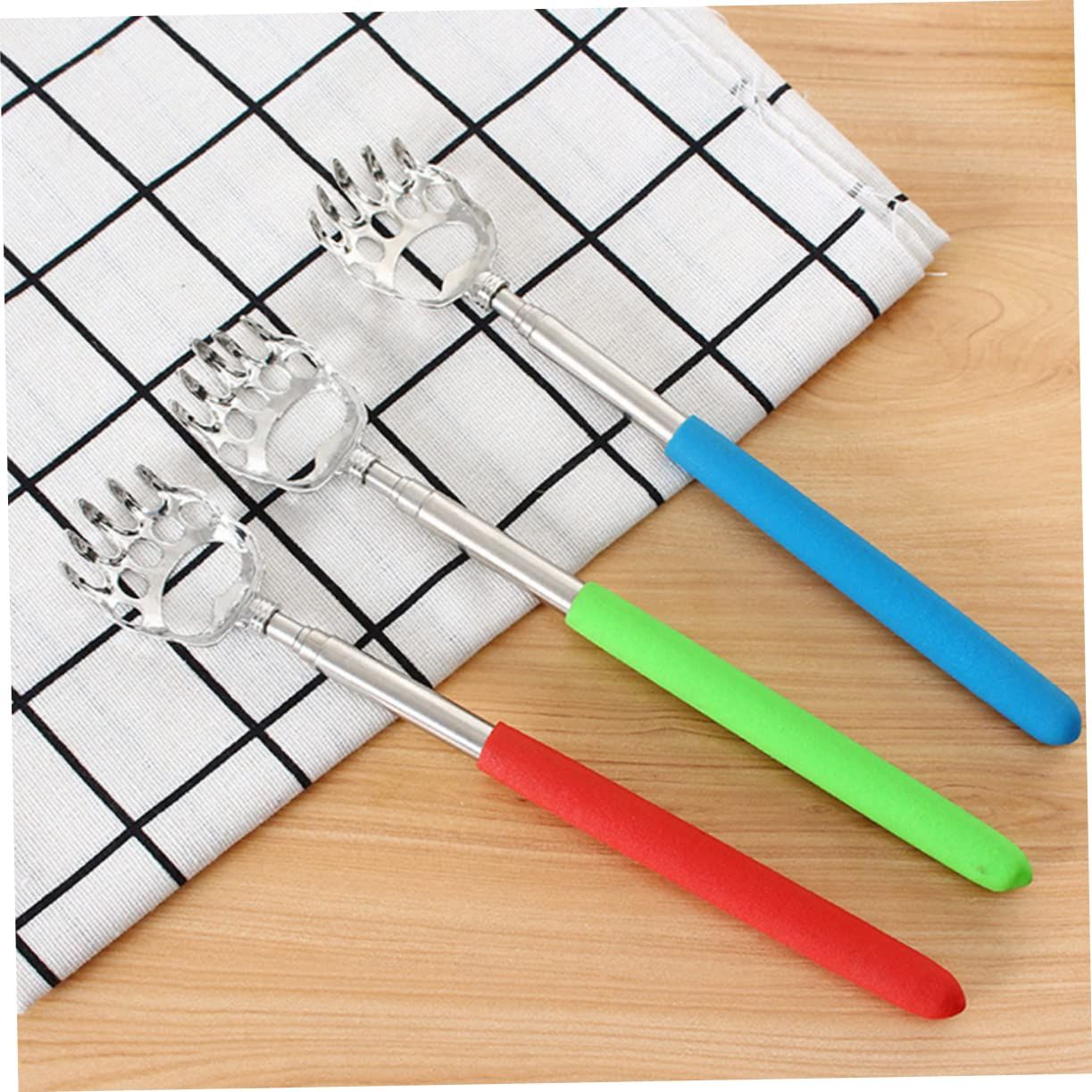 3pcs,Bear Claw Stainless Steel Itching and Scratching Massager Non Human Required Stainless Steel Stretch Itching and Scratching — image 5