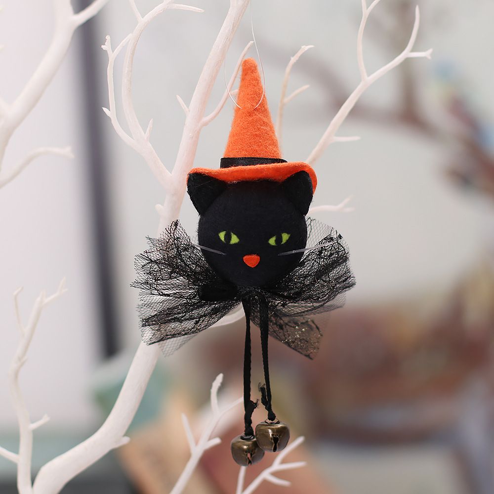 3pcs,Pumpkin Ghost Witch Black Cat Dwarf Handmade Decoration Scandinavian Dwarf Home Decoration Tree Decoration — image 4