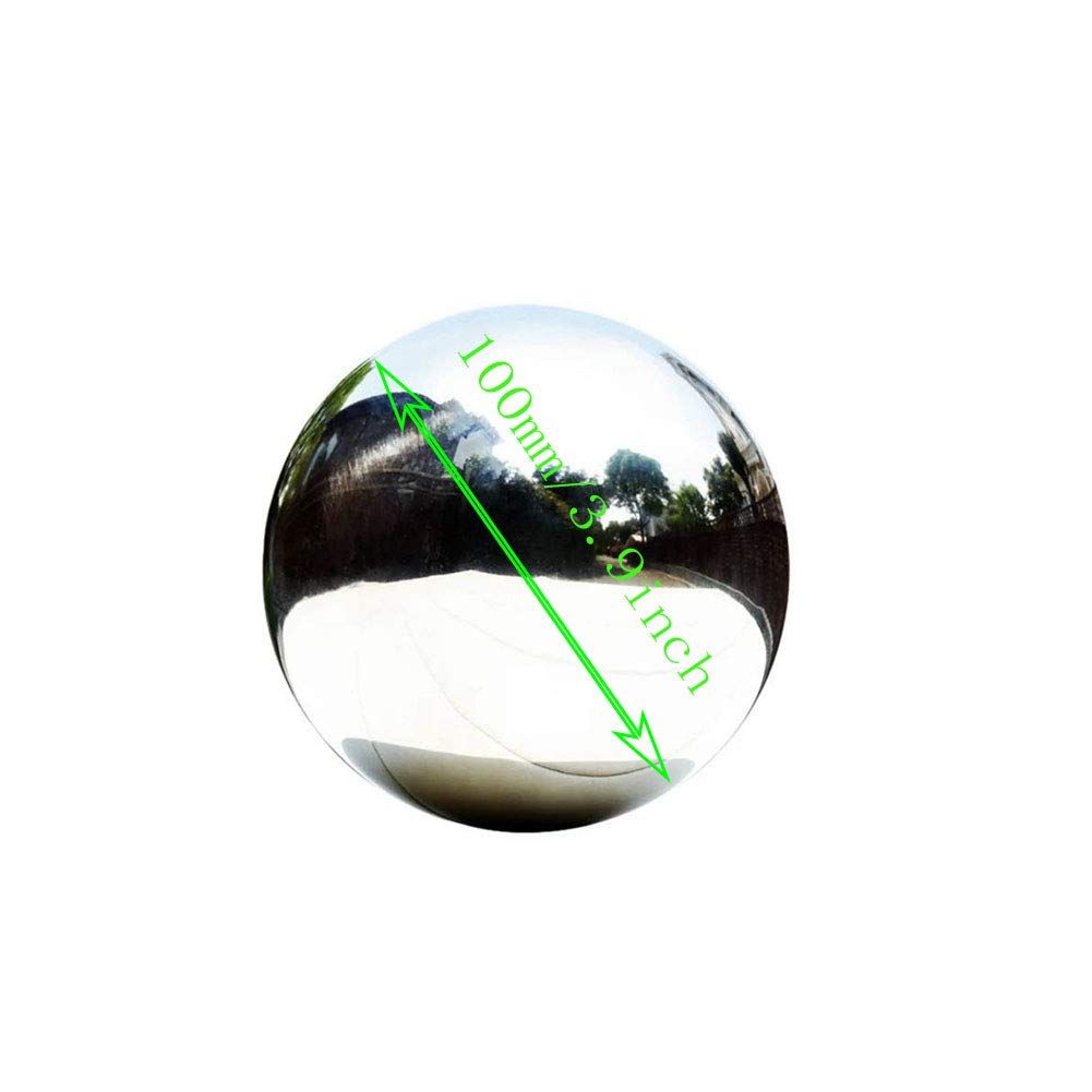 Stainless Steel Gazing Ball, Mirror Polished Hollow Ball Reflective Garden Sphere, Floating Balls Seamless (10CM X 4PCS) — image 3