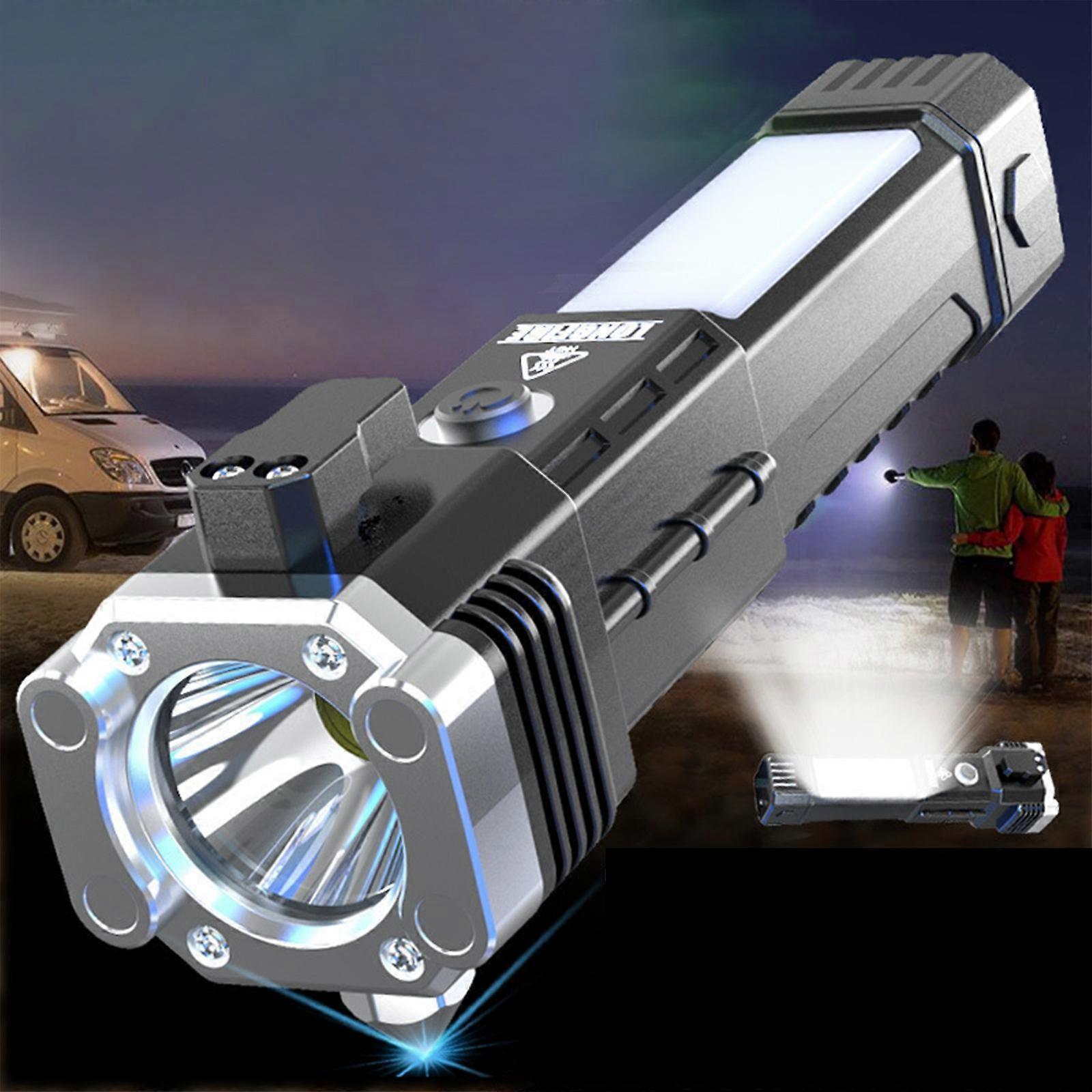 Multifunction Car Flashlight with Window Breaker Rechargeable Emergency Torch โ image 2