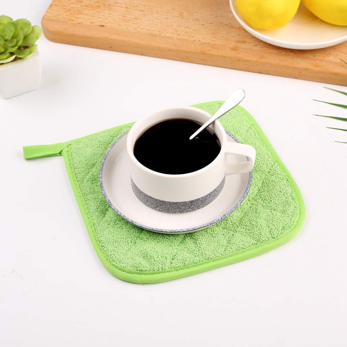 Placemat - Set of 5 Insulation Mats for the Kitchen - Heat Resistant Insulation Mats - Large Coasters for Daily Cooking and Baking (Dimensions: 6.5 x 6.5 โ image 2