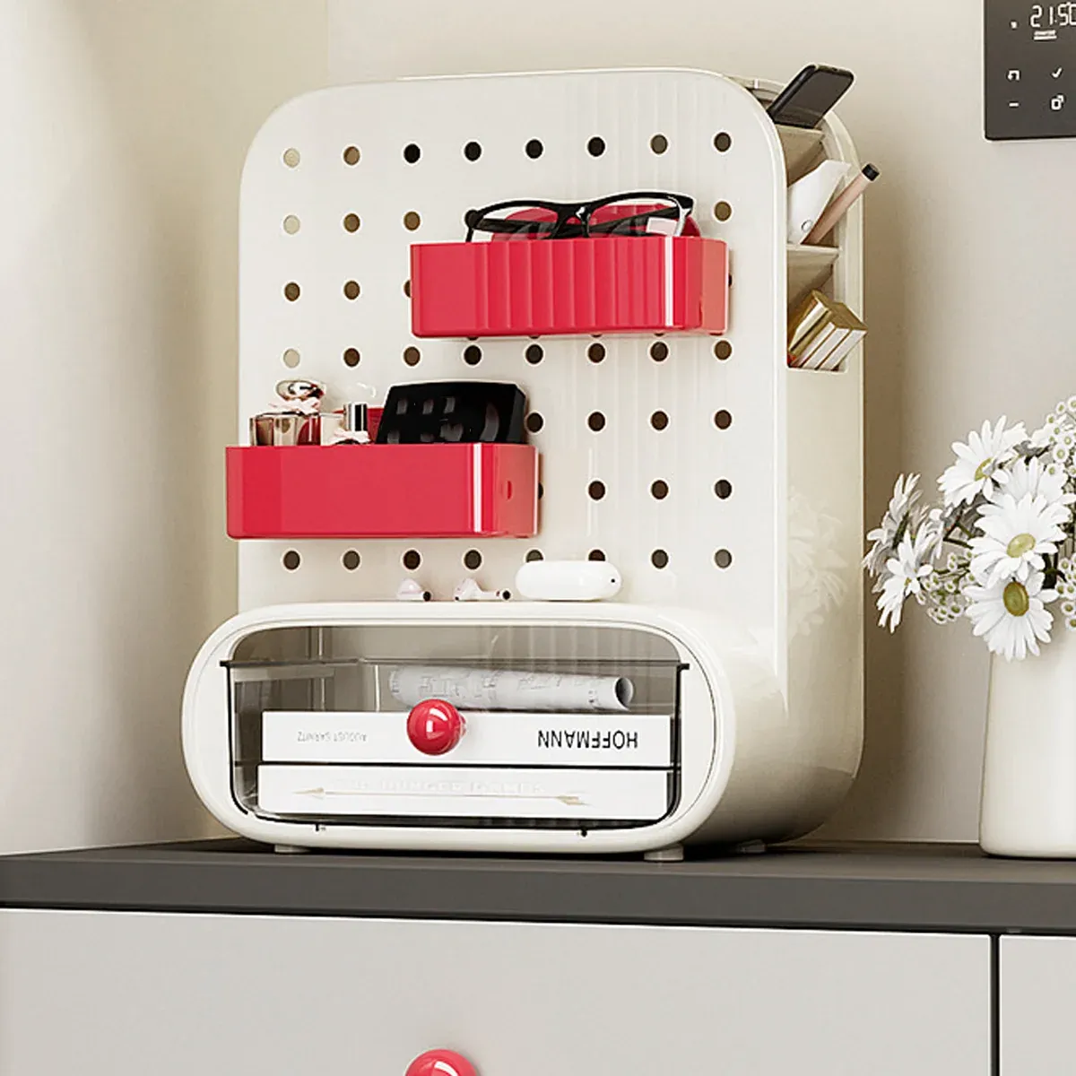 Drawer Pegboard Desktop Storage Box Space Saving for Office Home โ image 5