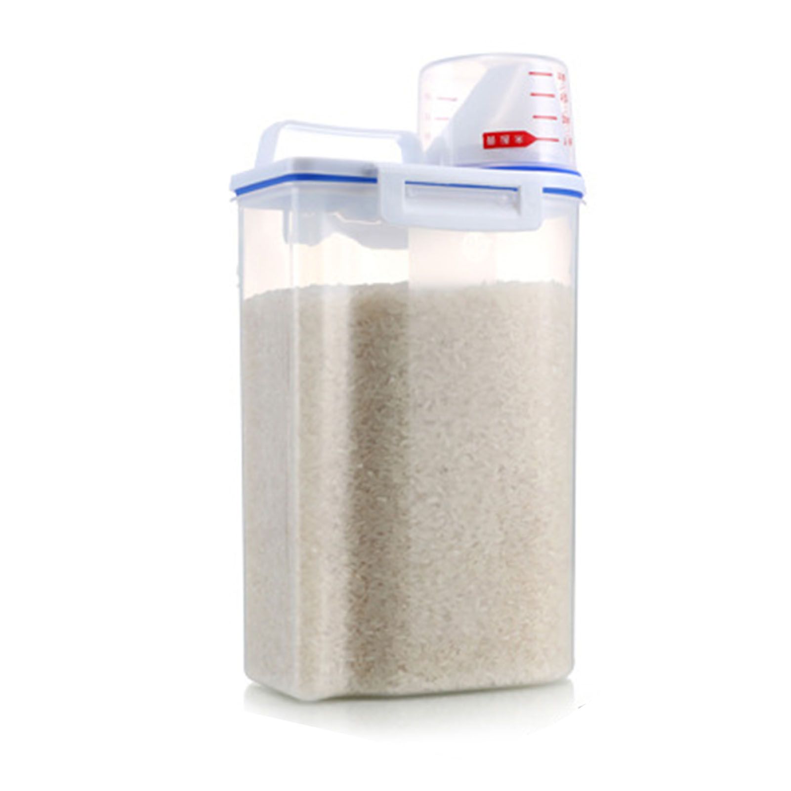 Rice Storage Barrel 2KG Capacity BPA Free Airtight Cereal Container with Measuring Cup Lid for Grain Flour Nuts โ image 2