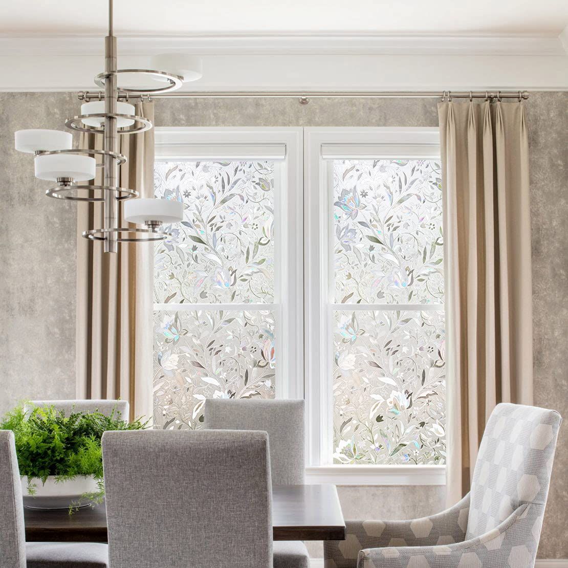 Window Privacy Film, Vinyl Glass Covering, Stained Decorative Film Frosted, Static Window Clings, Non-Adhesive, No-Glue โ image 5