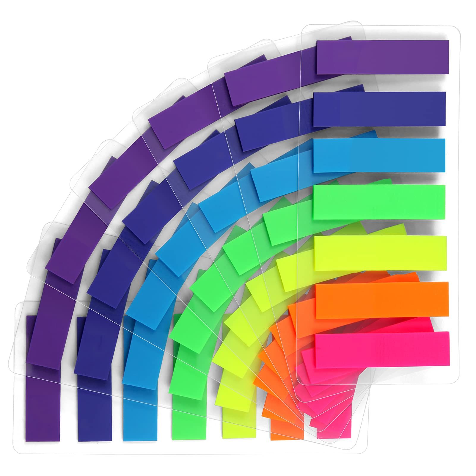 980 Pcs Sticky Notes Flags, 7 Color Index Tabs Index Flag Bright Colors Page Index Stickers Translucent Page Makers