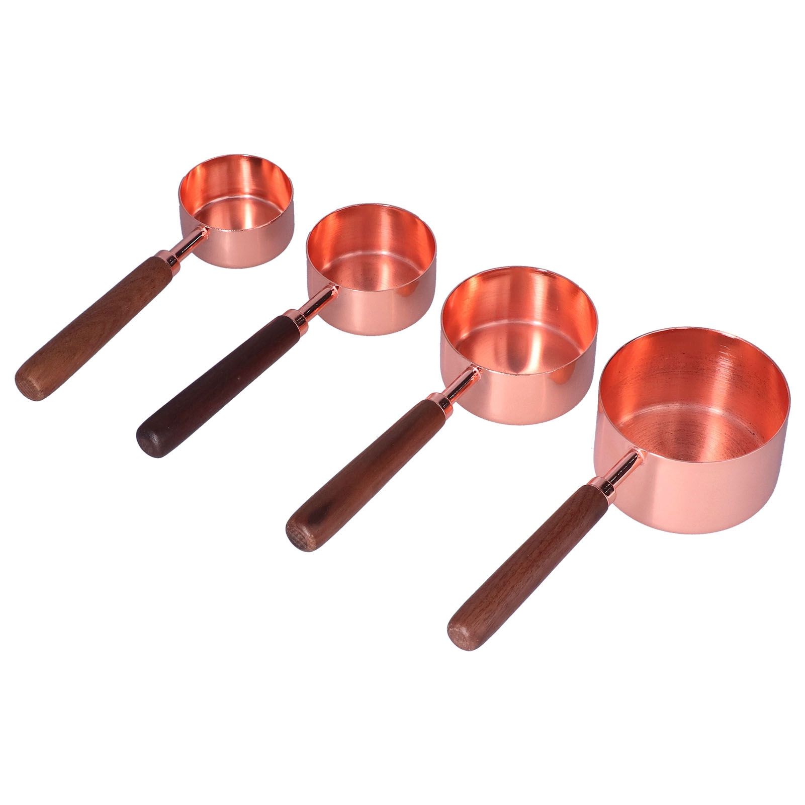 4Pcs Measuring Cups and Spoons Set with Copper Plated Handle Baking Tool for Kitchen โ image 5