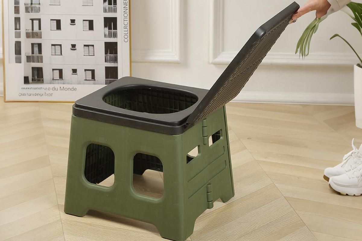 Portable Folding Toilet for Camping & Travel - Green β image 5