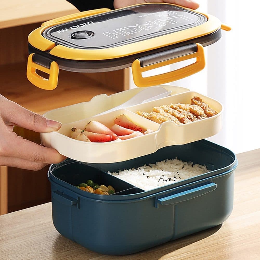 Children and Adults Lunch Box with Compartments, 14.5 × 21 × 8 cm, Reusable, Pink — image 3