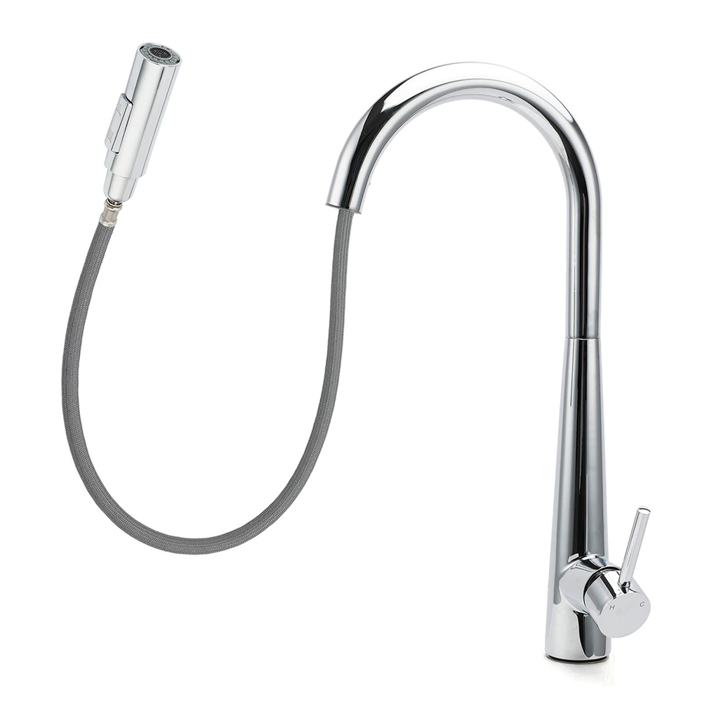 WELS Chrome 360 Swivel Pull Out Kitchen Tap Sink Mixer Faucet Spout 2 Way Outlet โ image 2