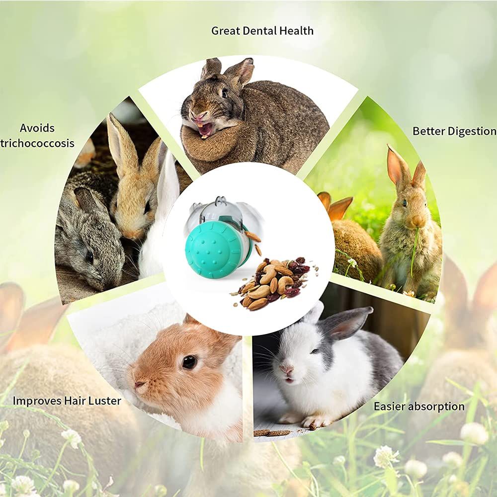 Interactive Treat Ball for Rabbits, Roll and Push, Dried Herbs or Dried Fruit, Snack Toy Ball for Rabbits — image 2