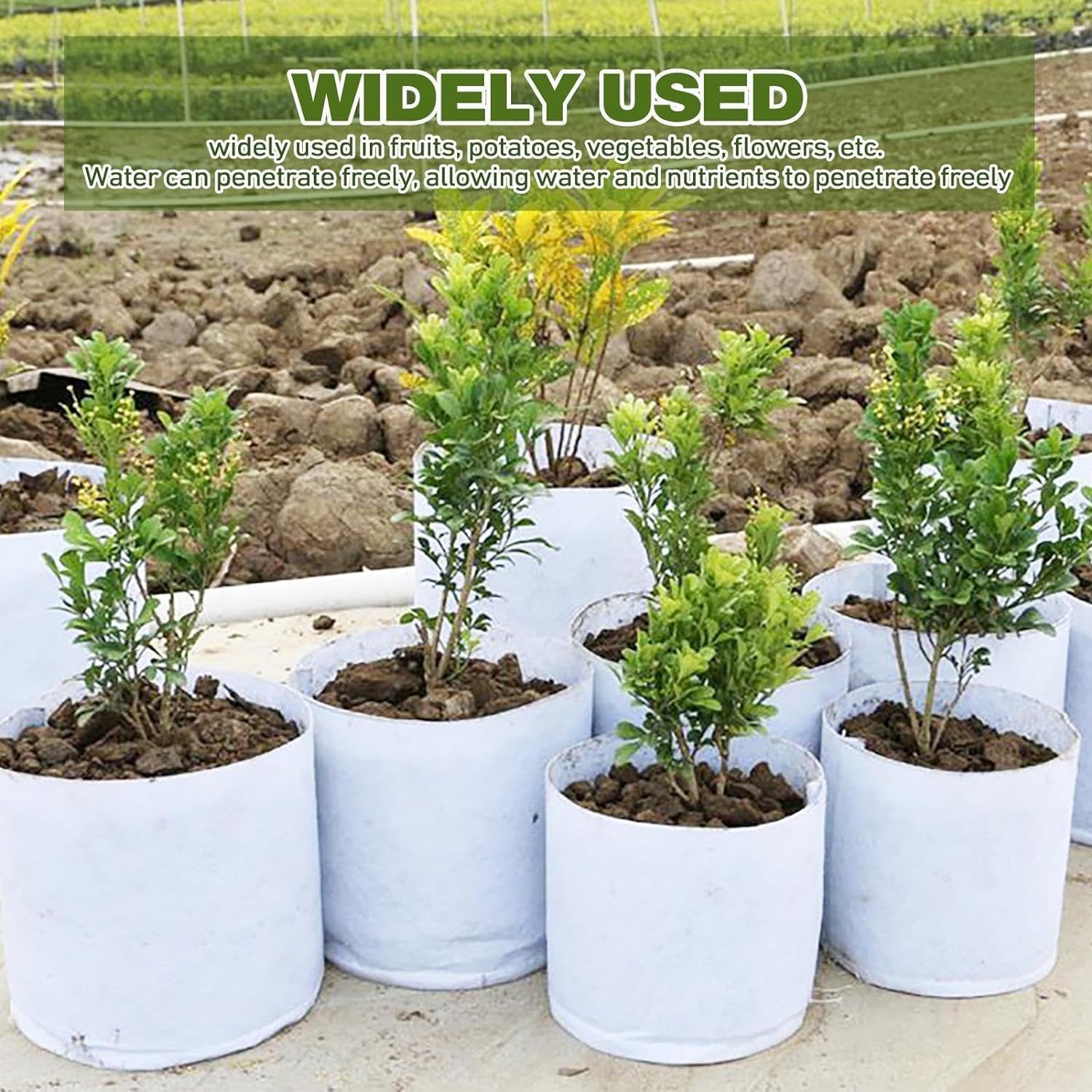 Plant Fabric Pots, Fabric Planter Bags, Planting Bags, Grow Your Garden Anywhere with Portable Planting Bags 5pcs — image 2