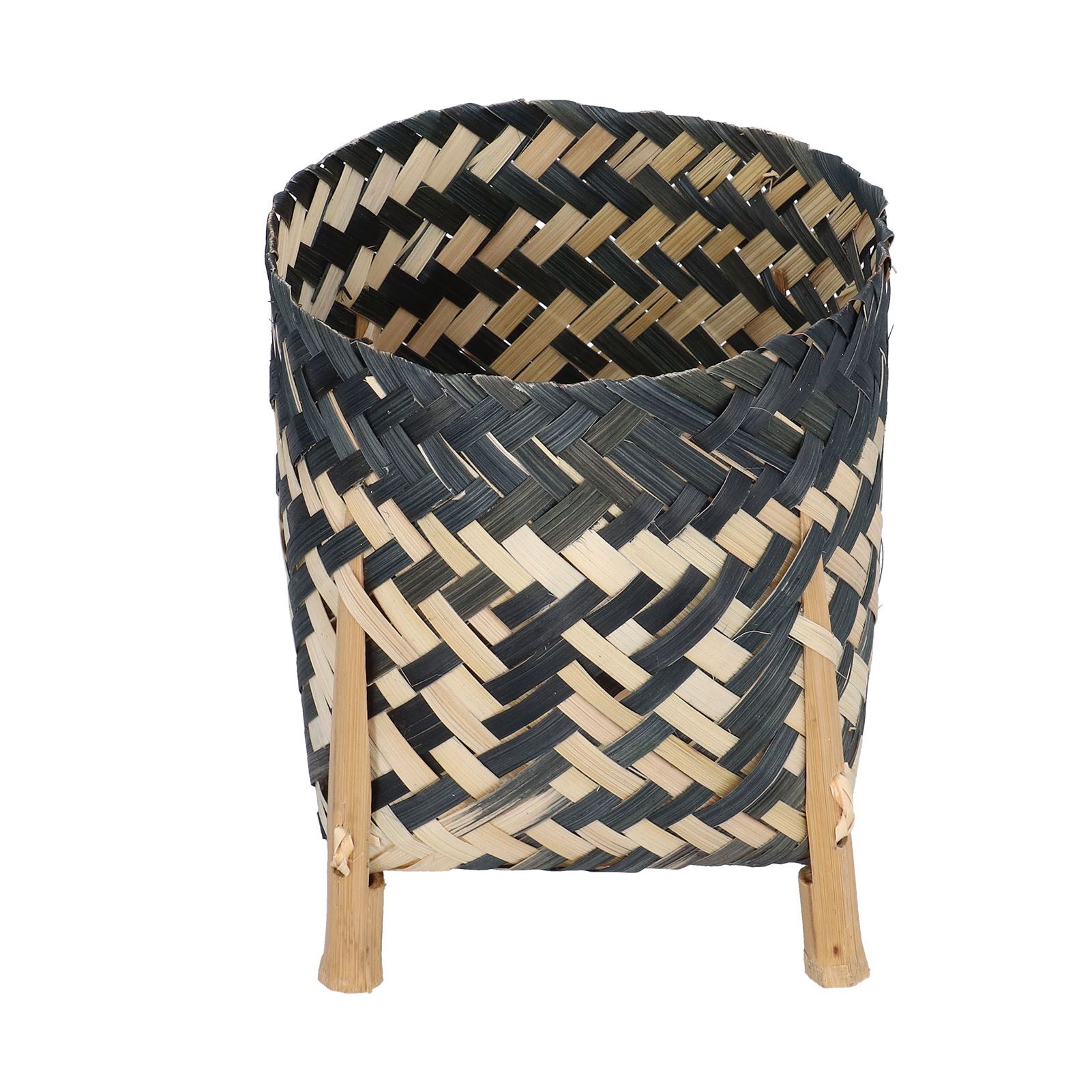 Handwoven Basket Northern Europe Style Bamboo Weaving Plant Basket for Home Decoration — image 4