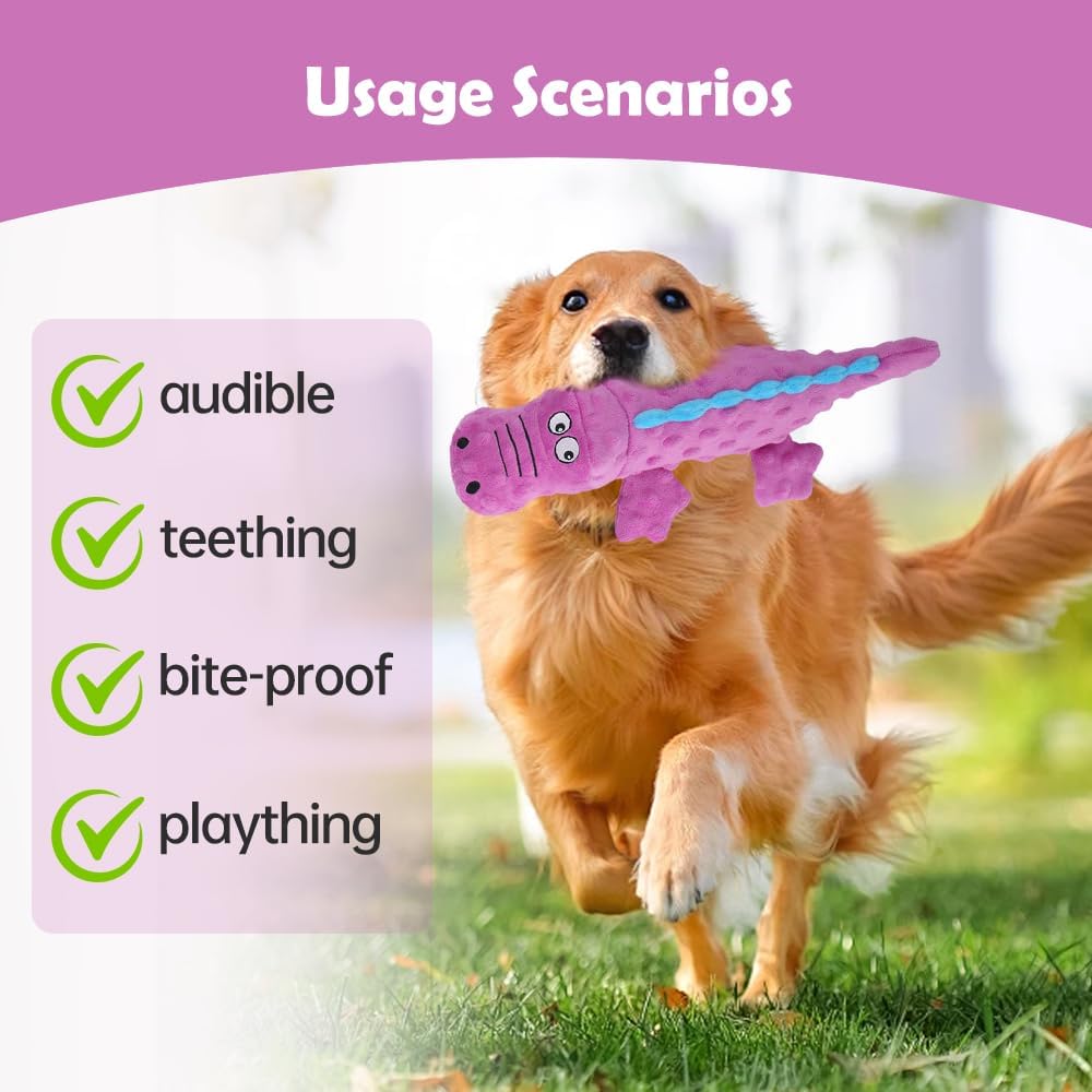Interactive Dog Toys, 2026 New Cute Squeaky Chew Toys for Dogs, Durable Soft Plush with Squeaker Aggressive Chewers Small Medium Large Breed Dogs (Blue) Blue โ image 6