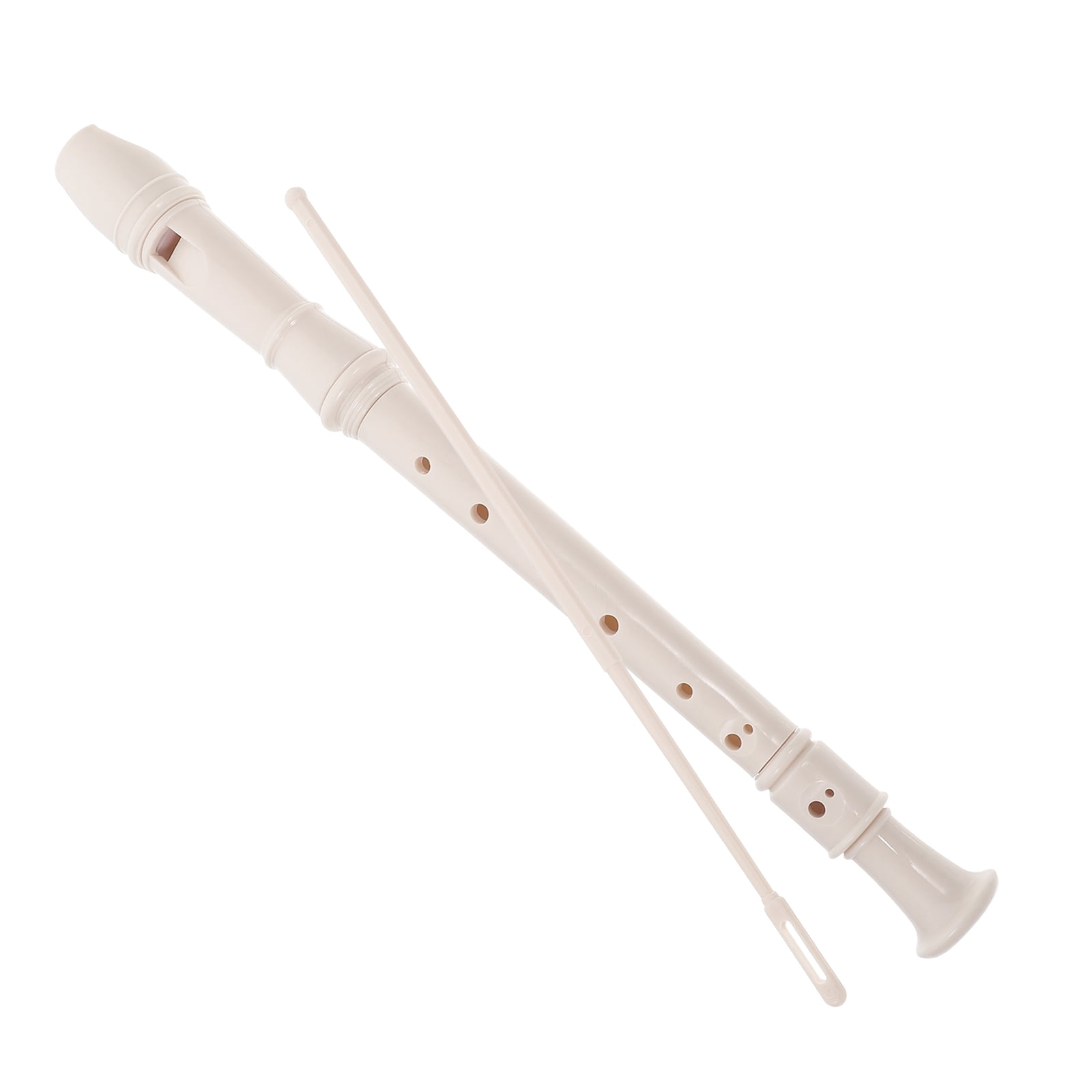 8 Hole Soprano Recorder Flute for Kids and Adults with Cleaning Rod, Ideal for School Bands, Music Classes, and - 31.80 × 2.80 × 2.50CM White — image 3
