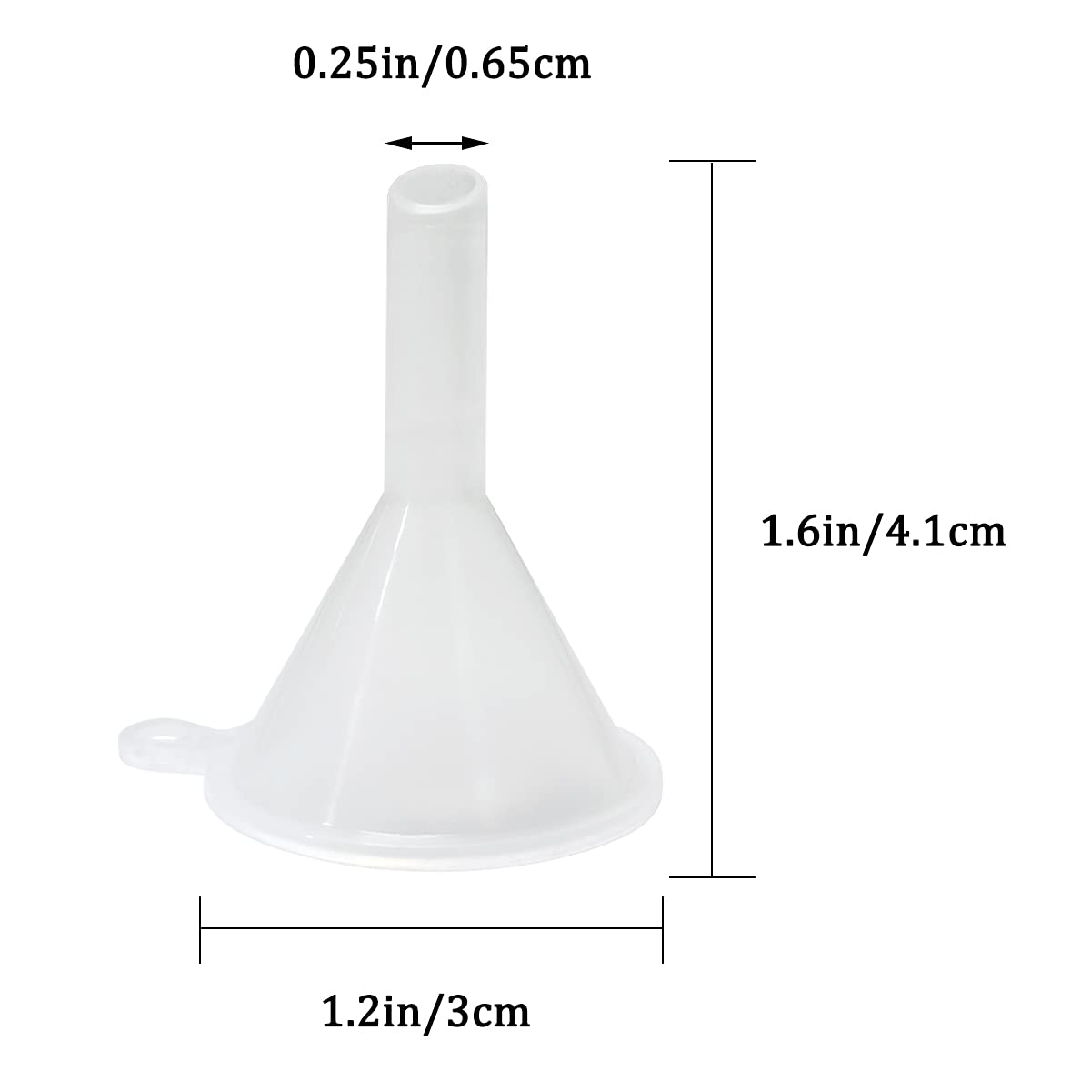 30 Pcs Small Mini Clear Plastic Funnels for Lab Bottles, Essential Oils, Perfumes, Spices, Sand Art, Powder โ image 2