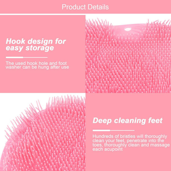 Silicone foot scrub for shower, silicone foot brush, silicone foot scrub for cleaning and massaging feet in the shower_qcx โ image 3