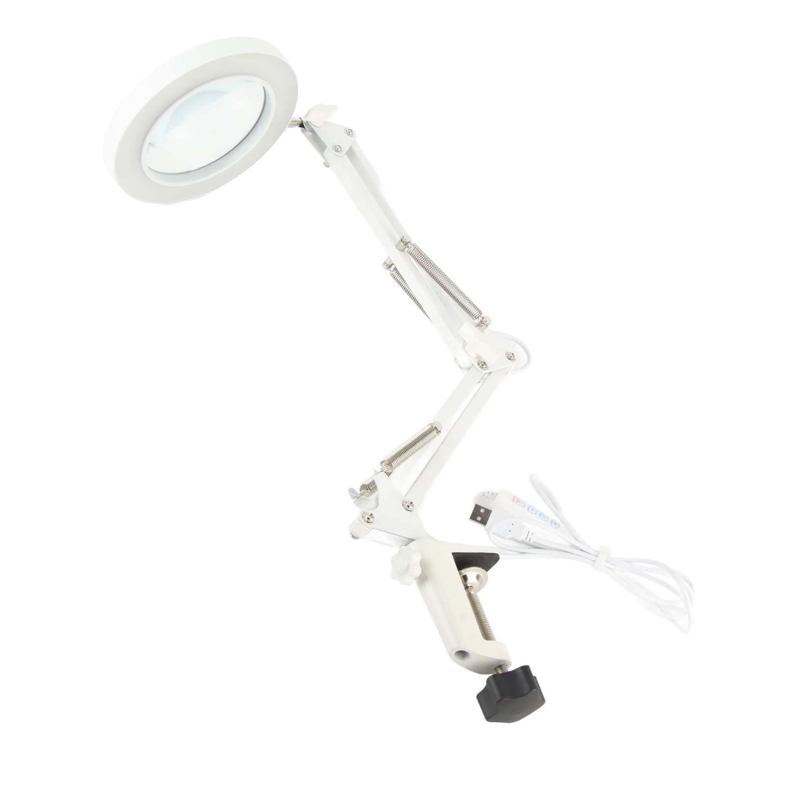 Magnifying Desk Lamp 5X Magnification 72 LED Beads 3 Light Modes Dimmable Lighted Magnifying Glass for Family Office — image 5