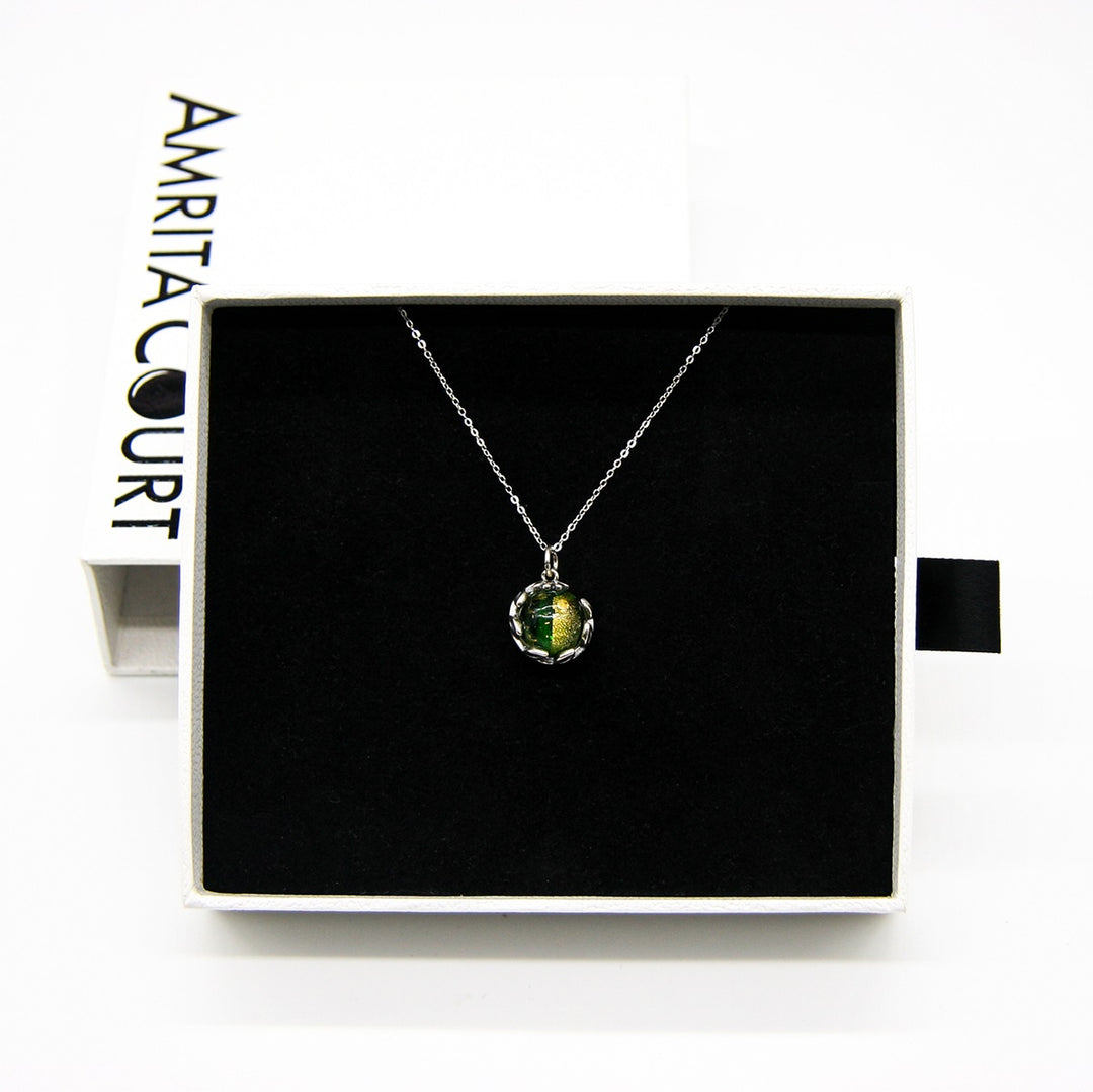 Gift Box - Aroma Necklace White Gold - Planet Aurum Verdant (Gold Green) + Purify Oil Blend โ image 4