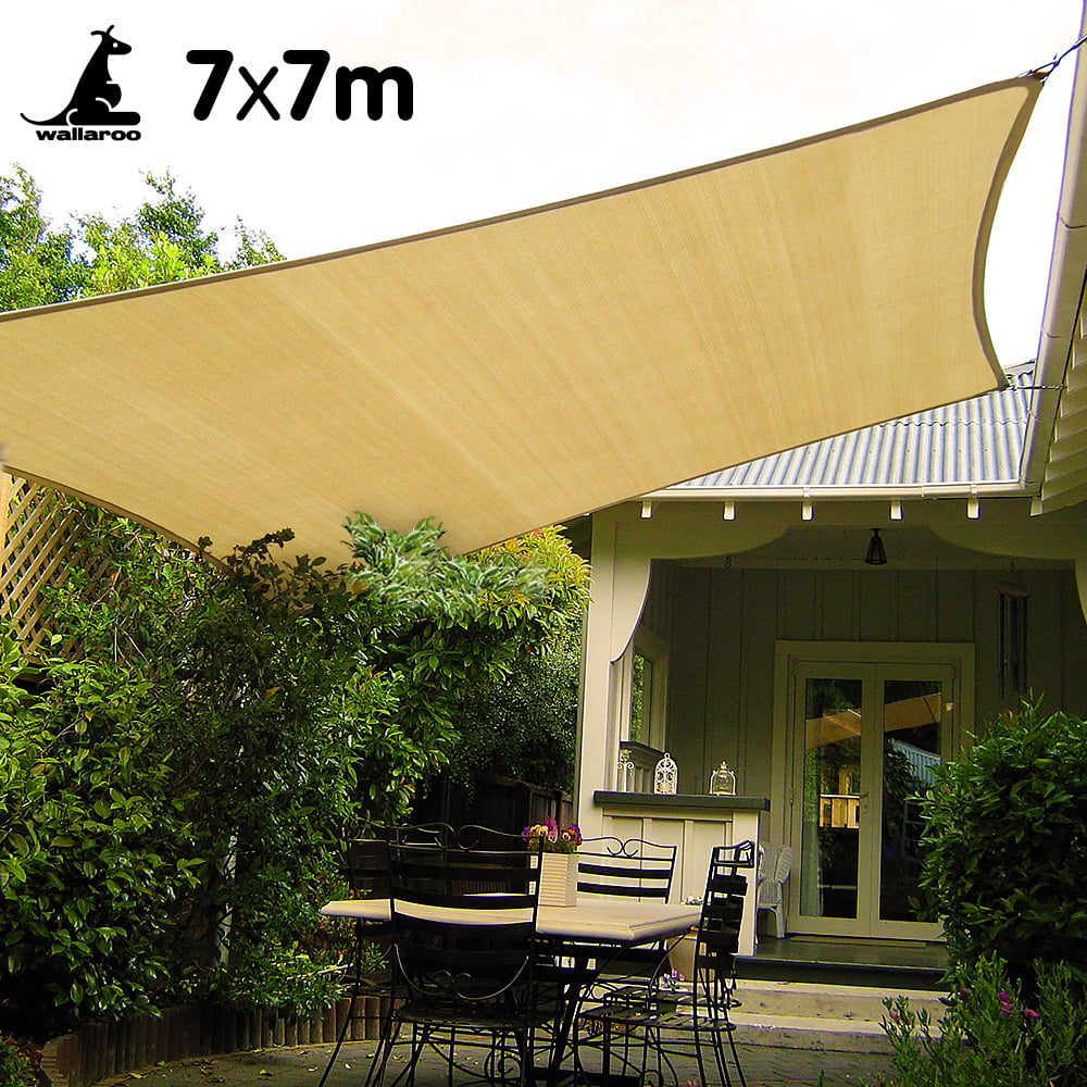 Wallaroo Rectangular Shade Sail 7m x 7m - Sand โ image 2