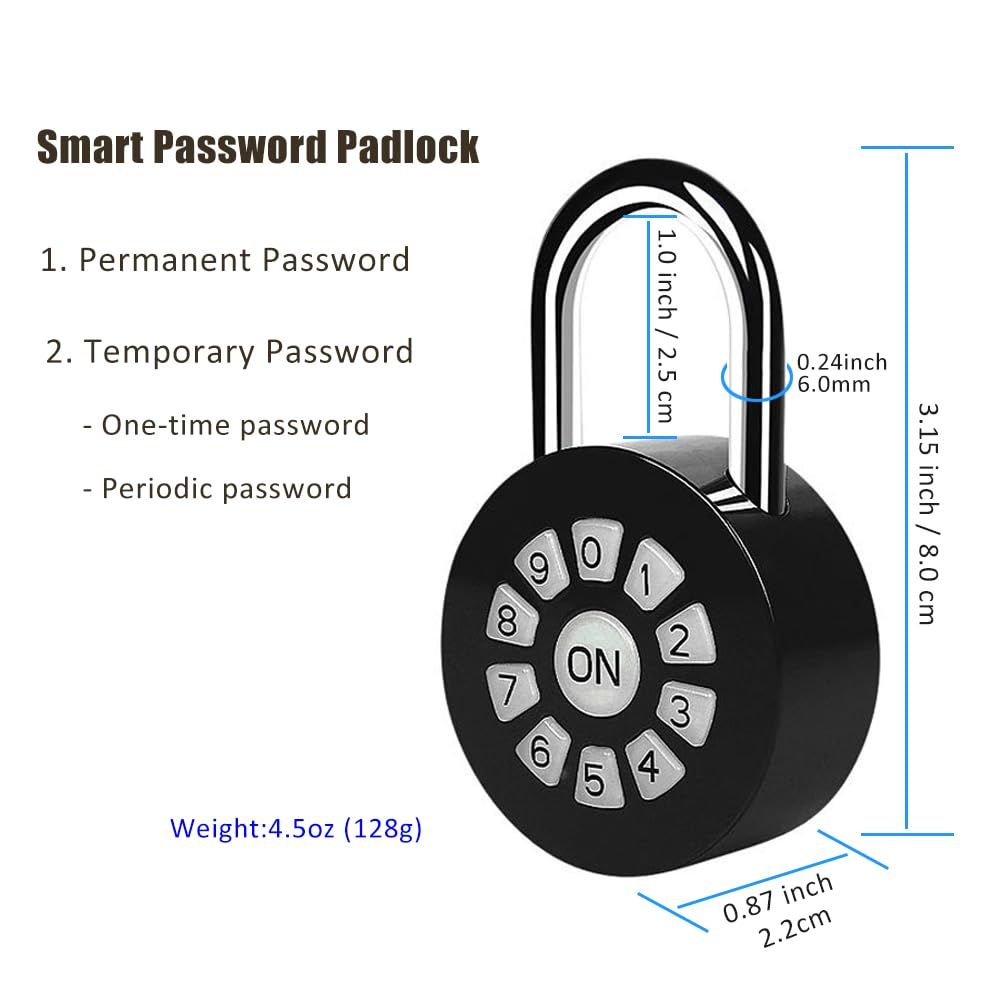 Smart Password Padlock - Password/Phone APP Control(iOS/Android) Padlock - Access Lock via Bluetooth & Pin Codes- Lock Your Gate โ image 5