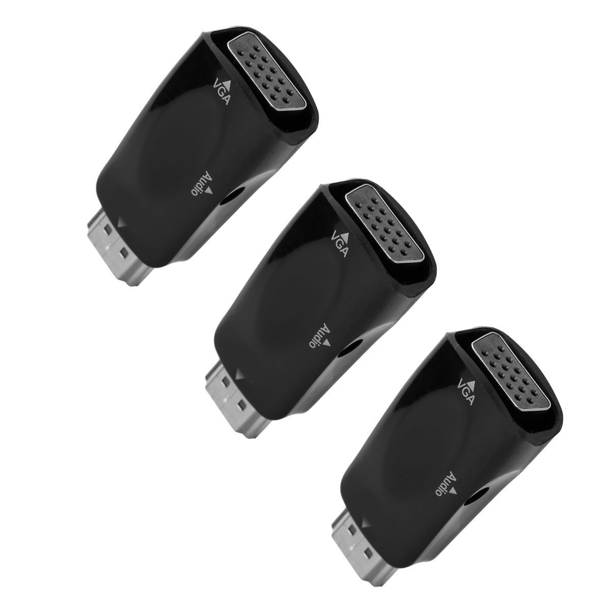 3 Sets HDMI Male to VGA Female Adapter 1080P Video Adapter with Audio Outpu โ image 3
