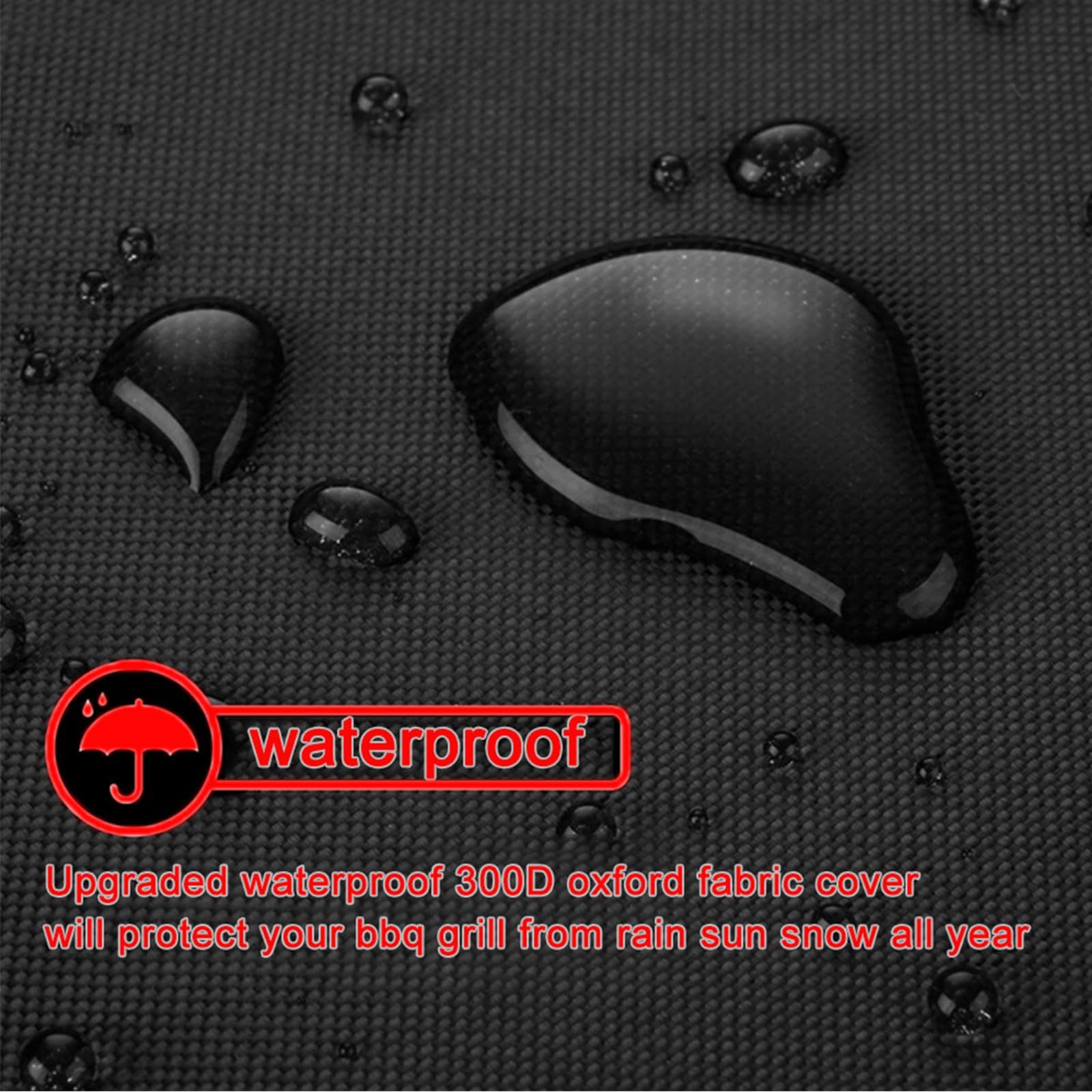 BBQ Grill Cover, 75-Inch Heavy Duty Waterproof UV Resistant Tear Resistant BBQ Gas Grill Cover for 190*71*117cm,black โ image 4