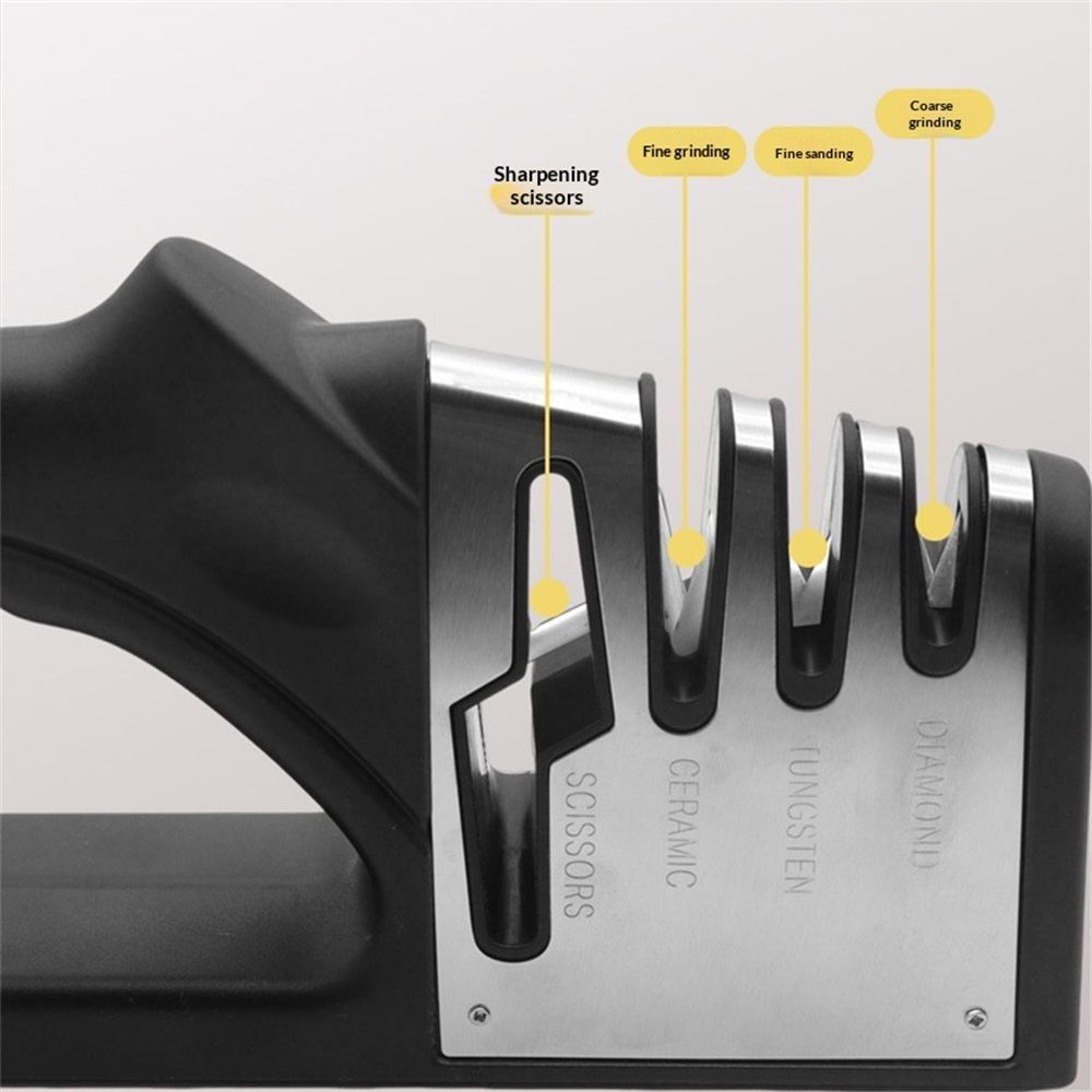4 Stage Tabletop Kitchen Knife Sharpener, scissors, precision sharpening.Non slip base — image 3