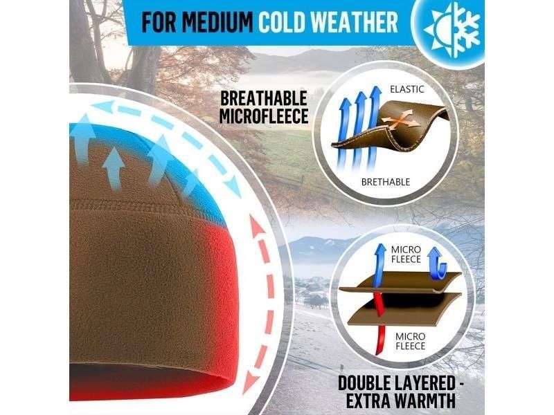 New Unisex Windproof Polar Fleece Warm Beanie Hat Cap Male Winter Ski Cycling โ image 6