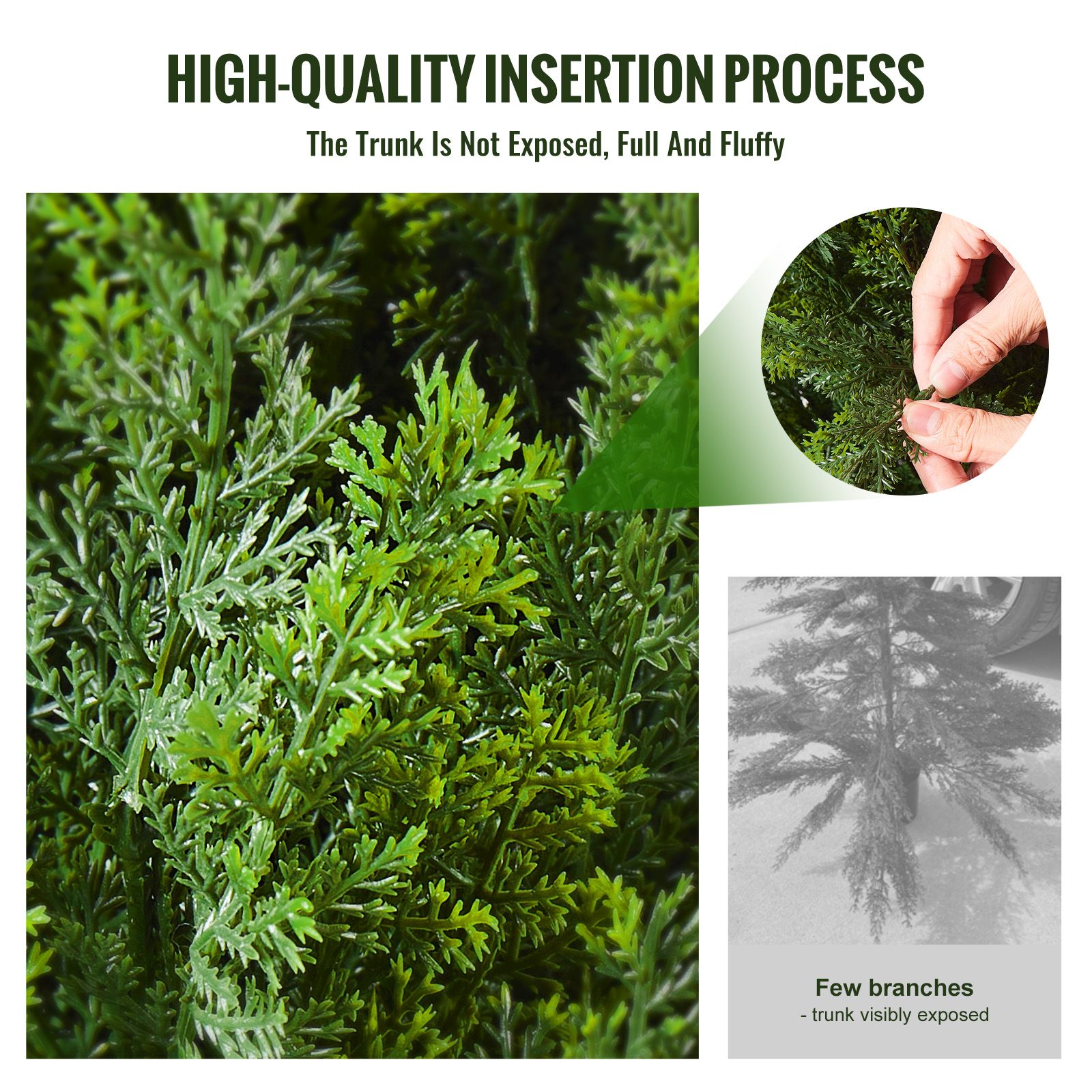 2 Pack 5' Artificial Cedar Topiary Tree Faux Plant UV Decor In/Outdoor โ image 5