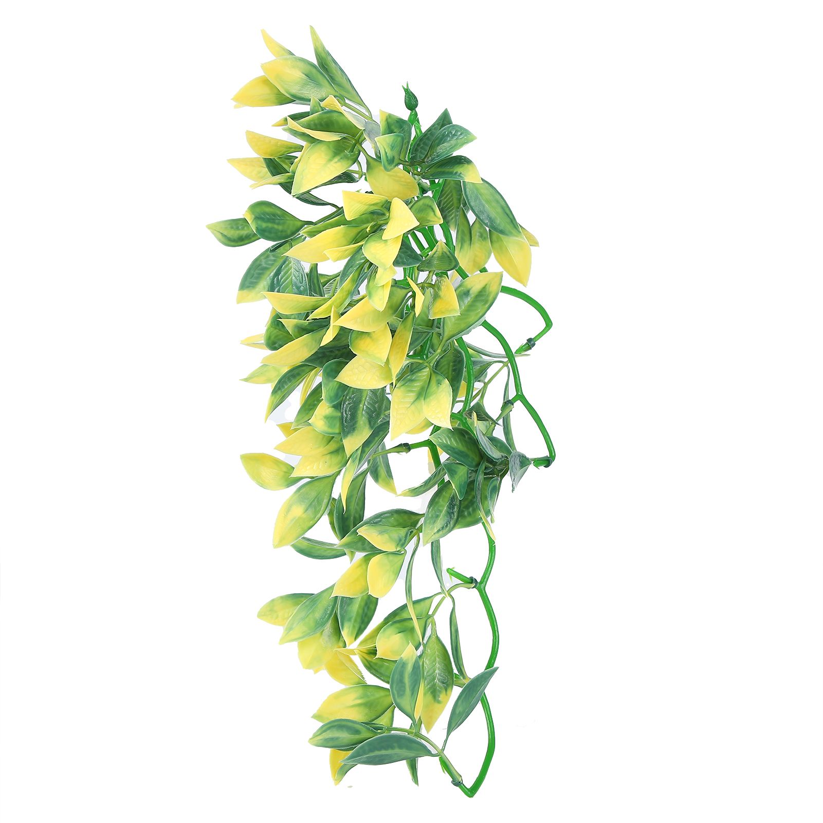 Artificial Reptile Plants Lifelike Plastic Plant Hanging Leaves Decoration with Suction Cup for Reptiles Terrarium Fish TankT-153E2 โ image 2