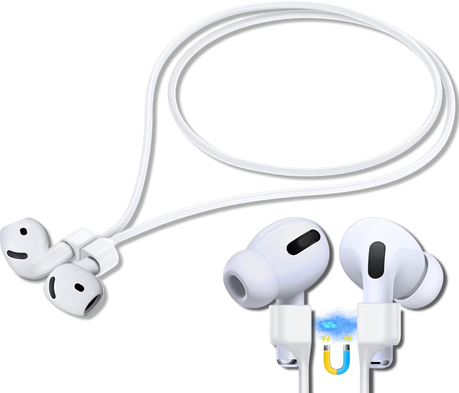 AirPod Strap with Magnetic,AirPod Lanyard Anti-Lost Cord for Sports Anti-Loss, AirPod Accessories Compatible with AirPods 4 Case 2024, AirPod Pro 2nd/1st