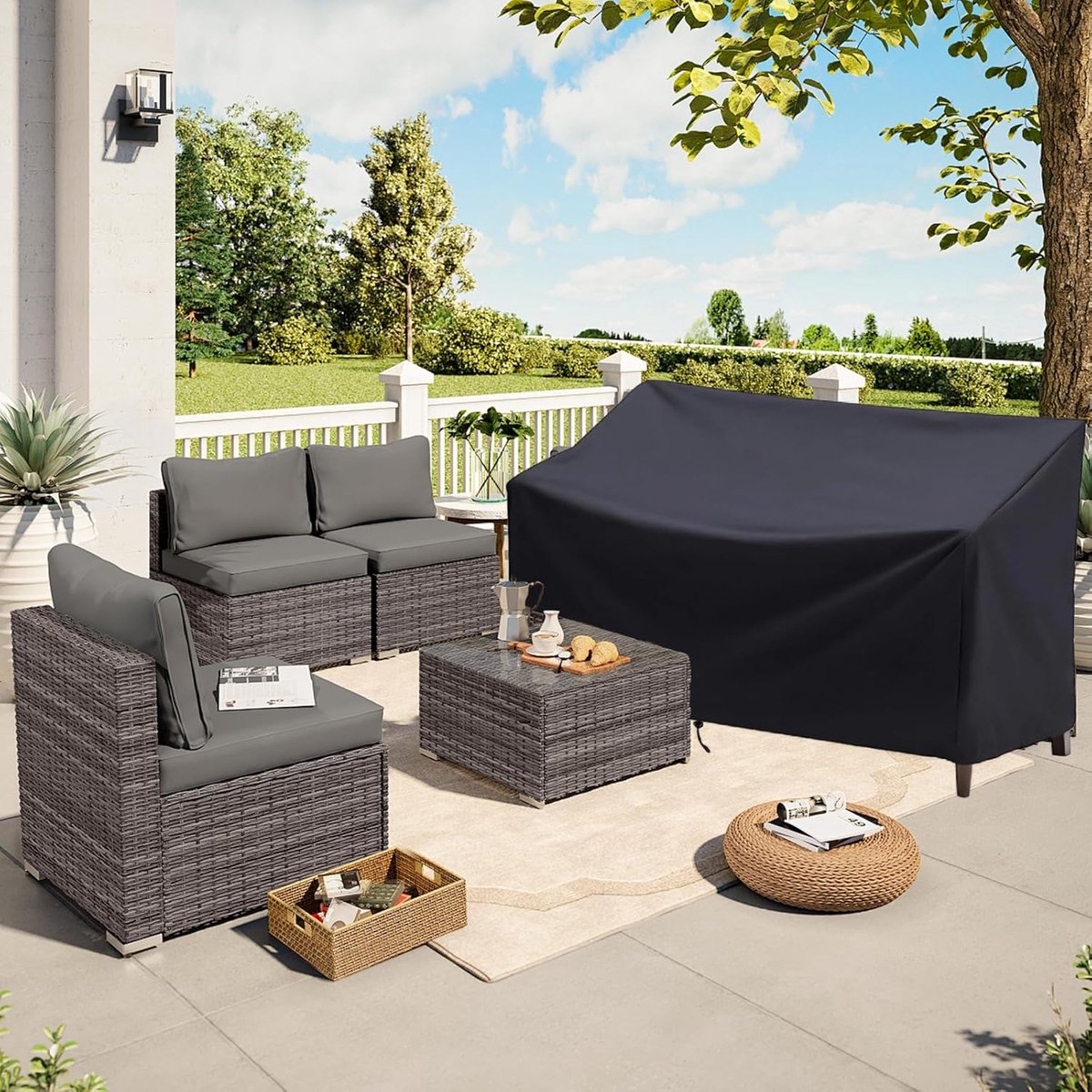 163*66*89 cm - Garden bench covers - Garden chair covers - Dust cover - waterproof - Garden accessories - 2-seater - cover for garden bench - windproof โ image 6