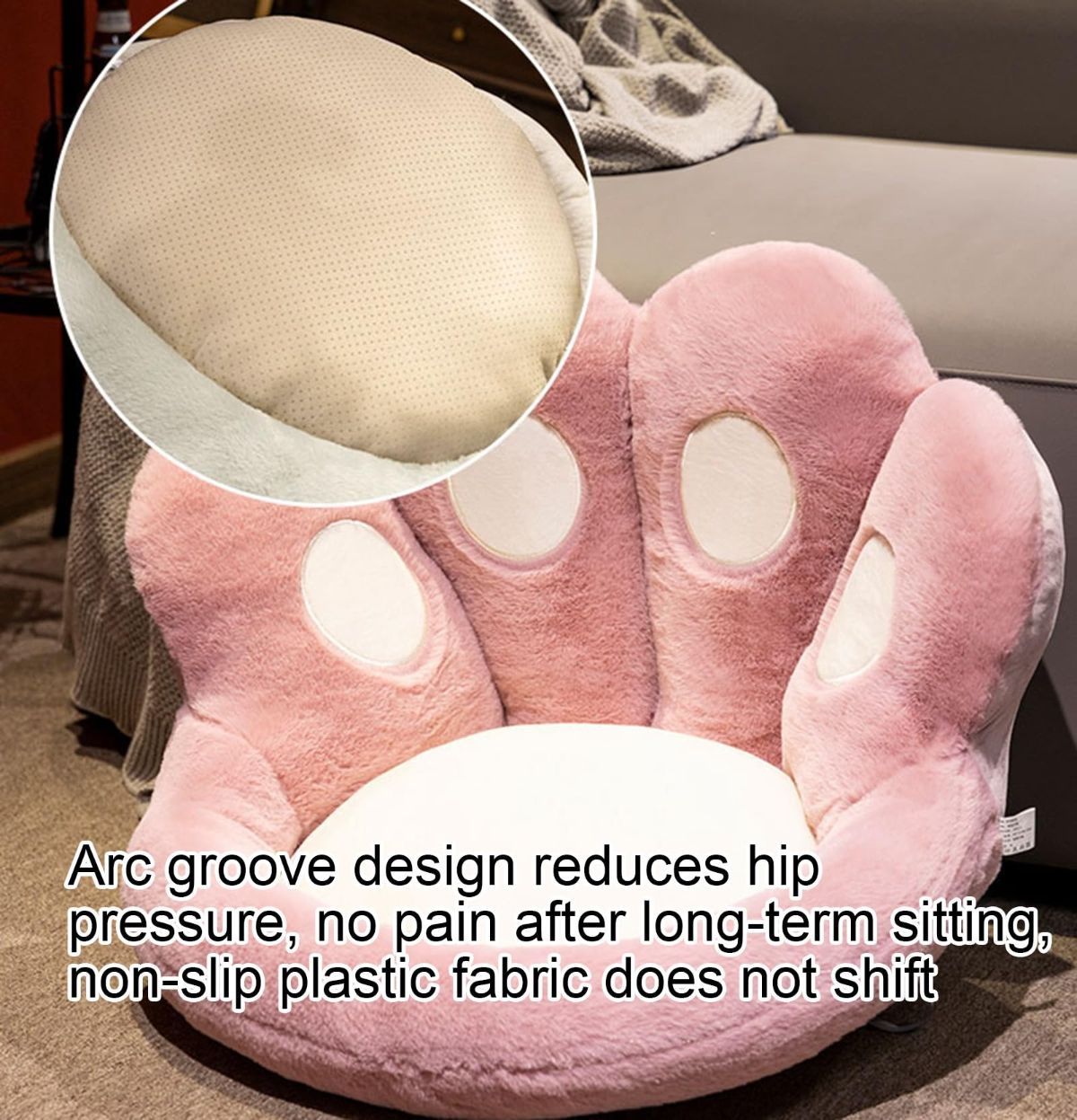Cat Paw Cushion Chair Cushion Plush Cushion Home Decor Gift For Her Versatile - Pink - Size 45*40*35cm — image 6