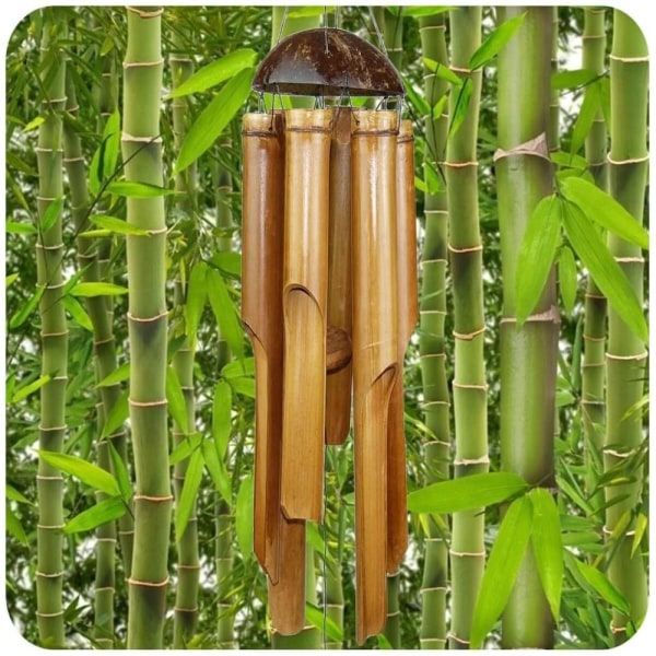Bamboo wind chime, good sound, decorative for the garden and — image 2